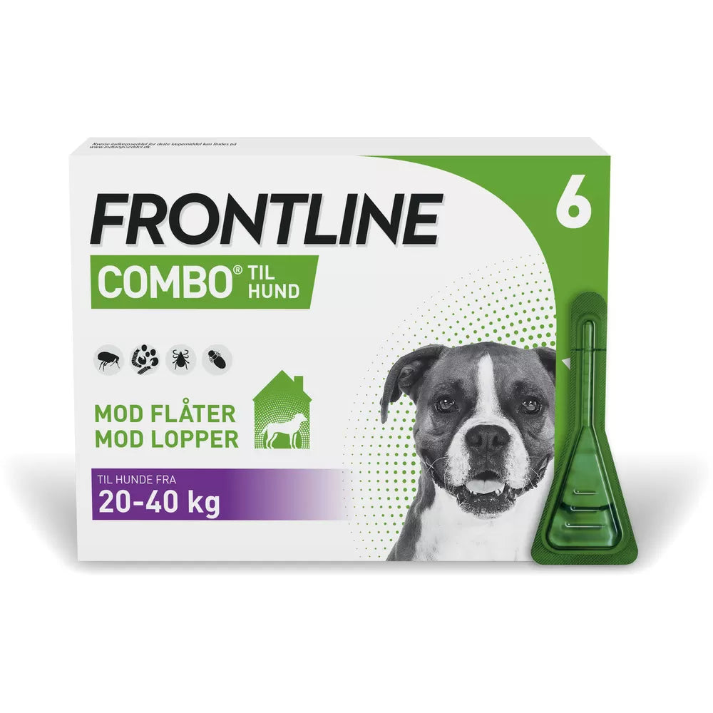 Billede af Pharmaservice - Frontline combo hund 20-40kg 6 pipetter loppe/flåtmiddel - Pet Flea & Tick Control