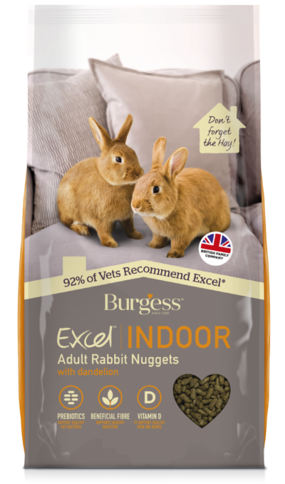 Se Petcare - Burgess Excel Indedørs Kaninfoder Nuggets - 1,5kg - Small Animal Food hos Petpower.dk