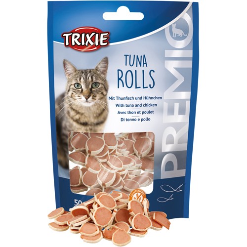 Se Trixie Katte Snack Godbidder Premio Tun Ruller Uden Sukker hos Petpower.dk