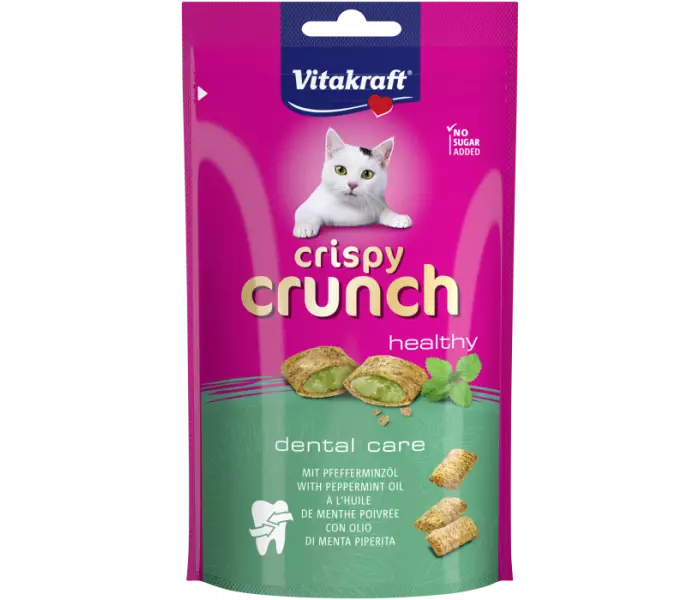 Billede af Vitakraft - Vitakraft Crispy Crunch med pebermynteolie, Dental 60g Kattegodbid - Cat Treats