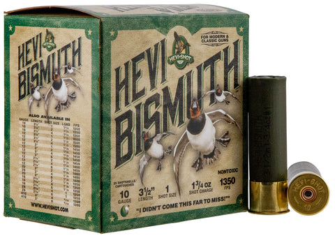 Hevishot 15501 Hevi-Bismuth Waterfowl 10 Gauge 3.50" 1 3/4 oz 1 Shot 25 Bx/ 10 Cs