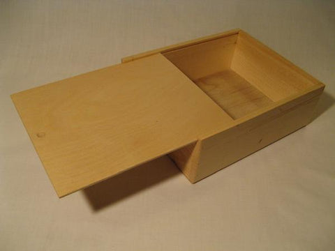 slide top wooden box