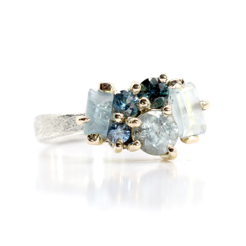 sapphire cluster ring