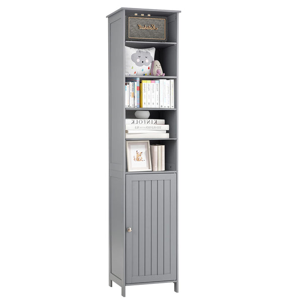 Giantex Freestanding Storage Cabinet, 170 cm Tall Slim Bathroom