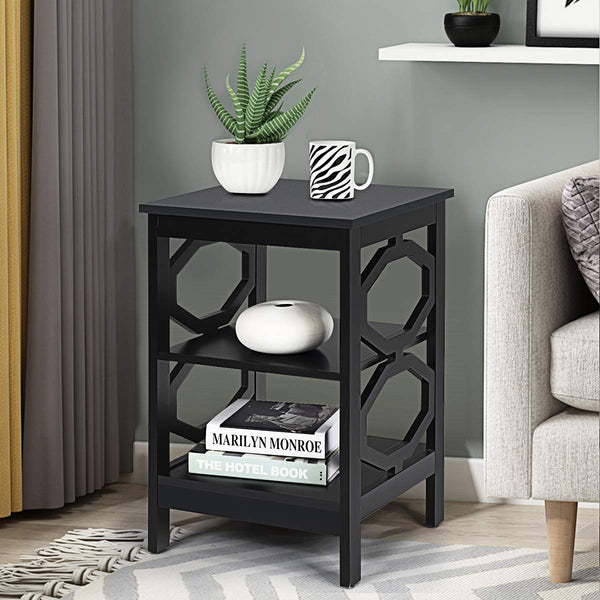 Giantex Nightstand with Charging Station, Bedside Table with 6-Level A –  Giantex.au