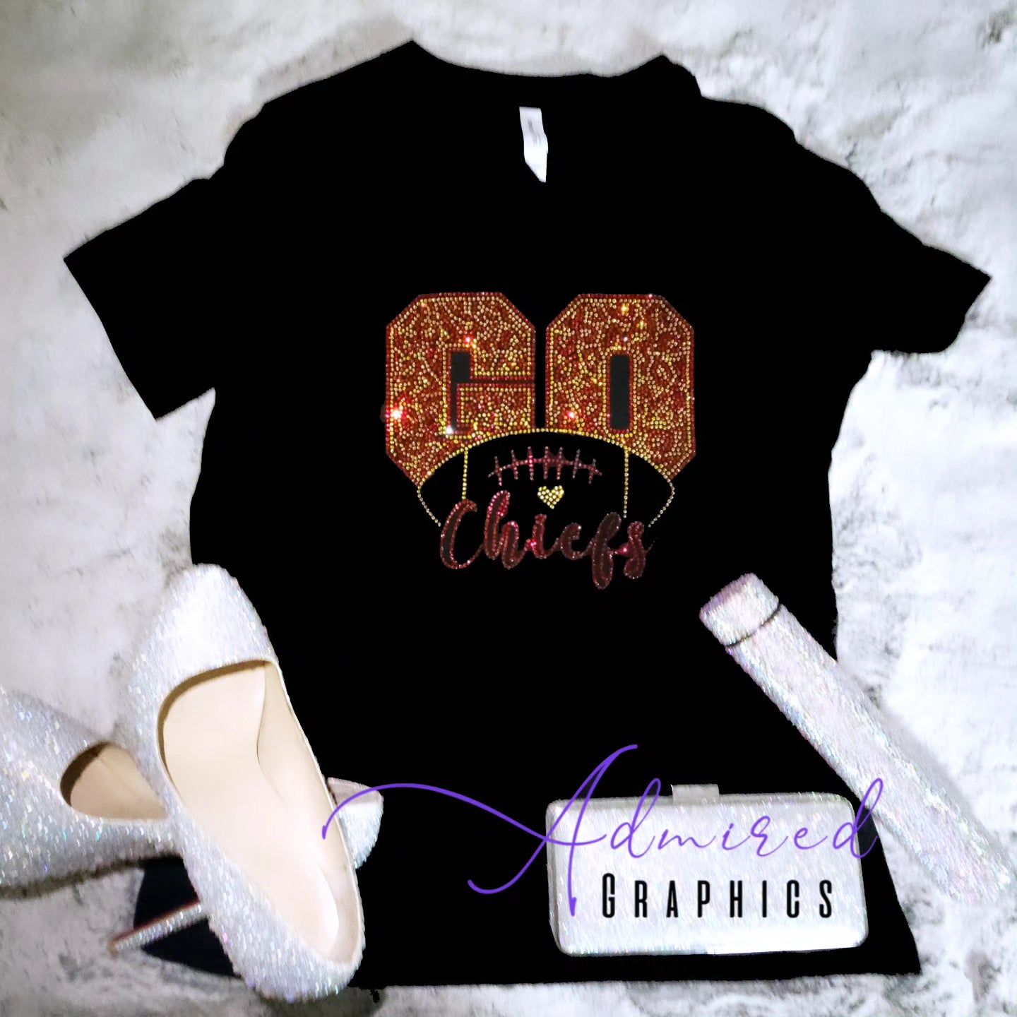 Go Chiefs Football Crystallized Tee