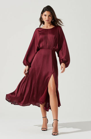 a burgundy dress for women