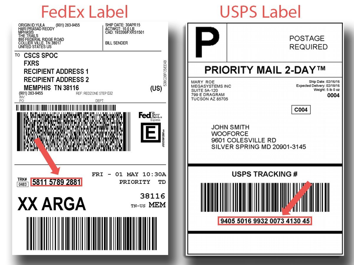 fedex ground return label tracking number