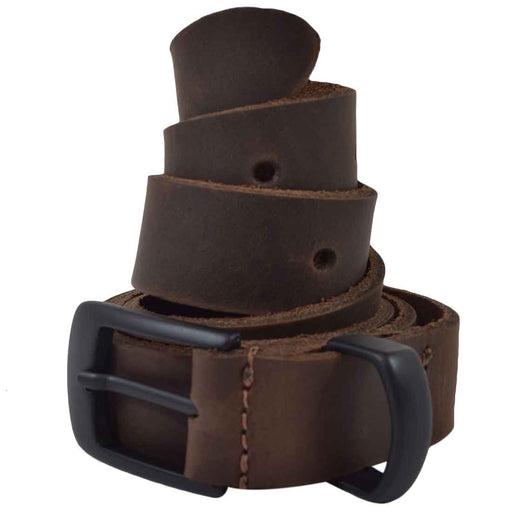 Rustic Leather Belt / Rustic Charcoal Double Prong Buckle, 1.5 Wide — The  Stockyard Exchange