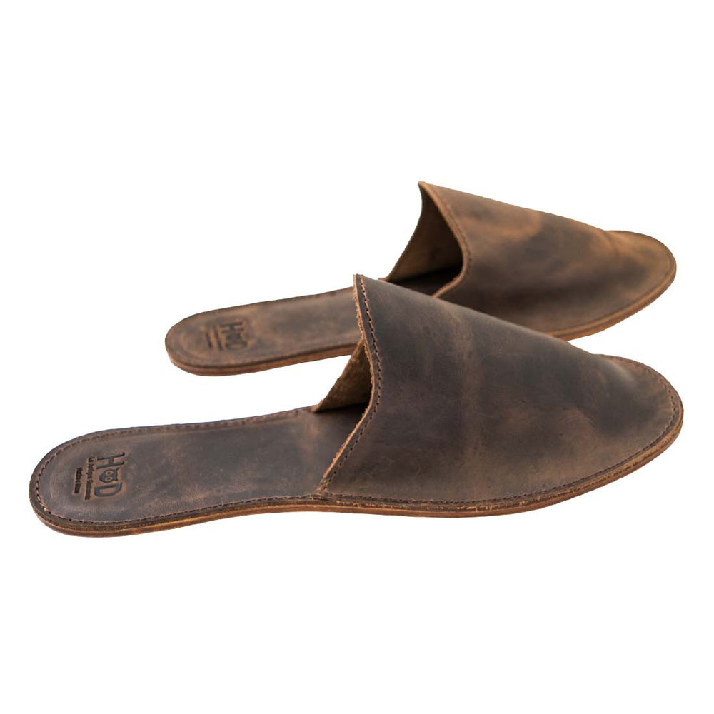 men leather house slippers