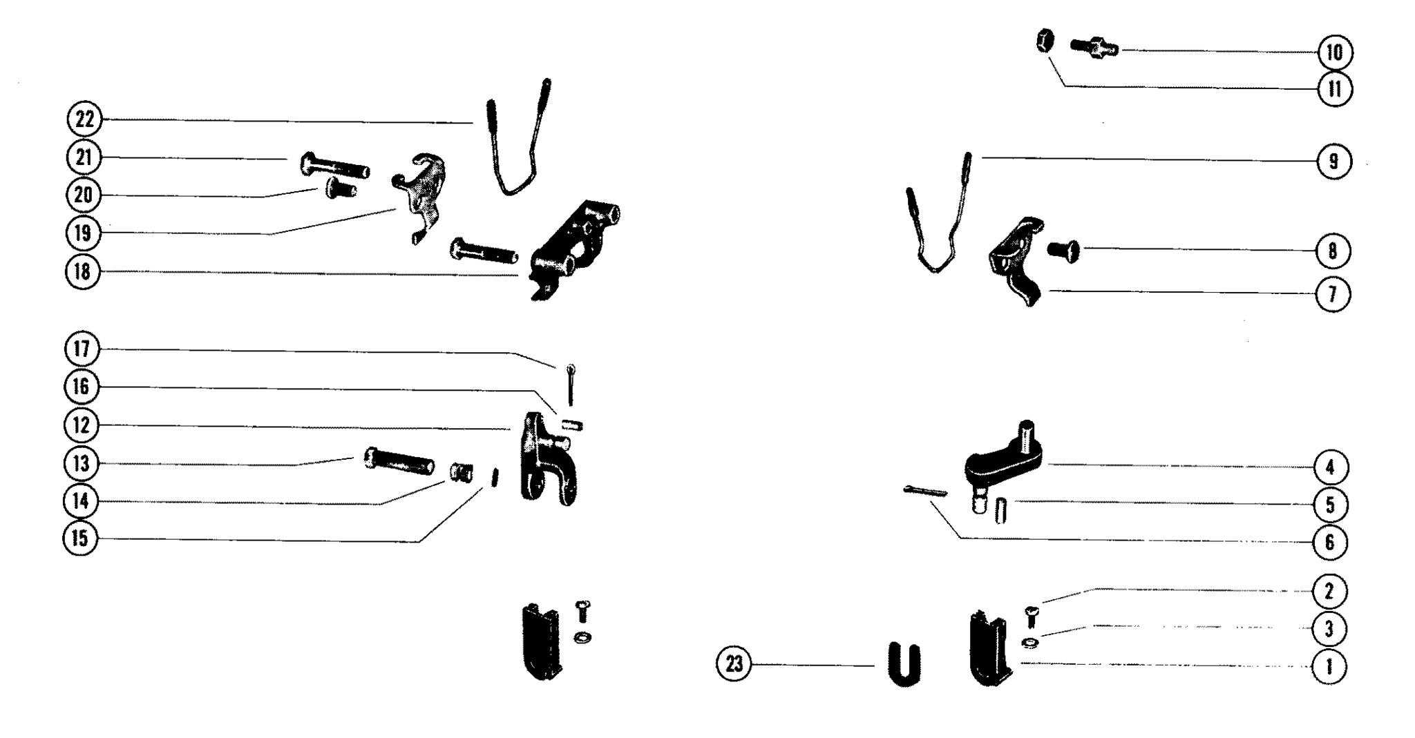 Mercury 39466A2 7.5hp 75 9.8hp 110 Remote control Attaching Kit D Throttle Shift