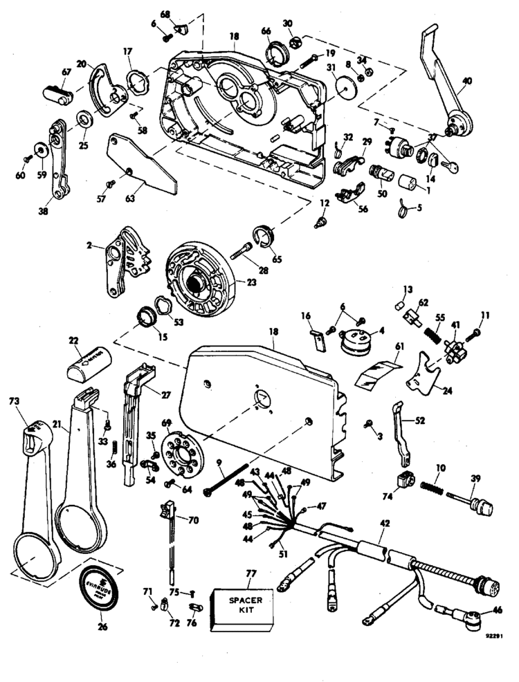 Johnson Evinrude 389265 0389265 Neutral Safety Start Switch Control Box 1979