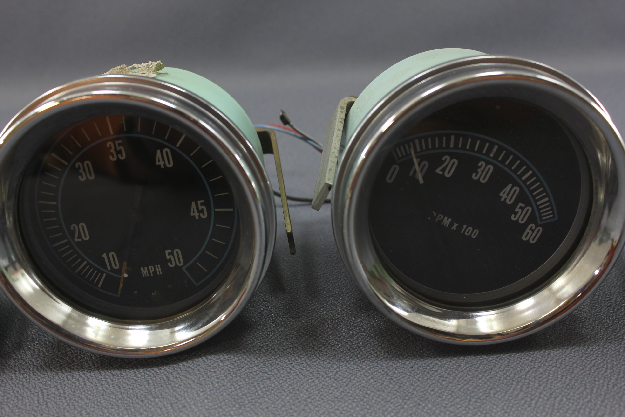 Boat Gauge Set Vintage Gauges RPM Tachometer Speedometer Oil Fuel Water Temp Amps