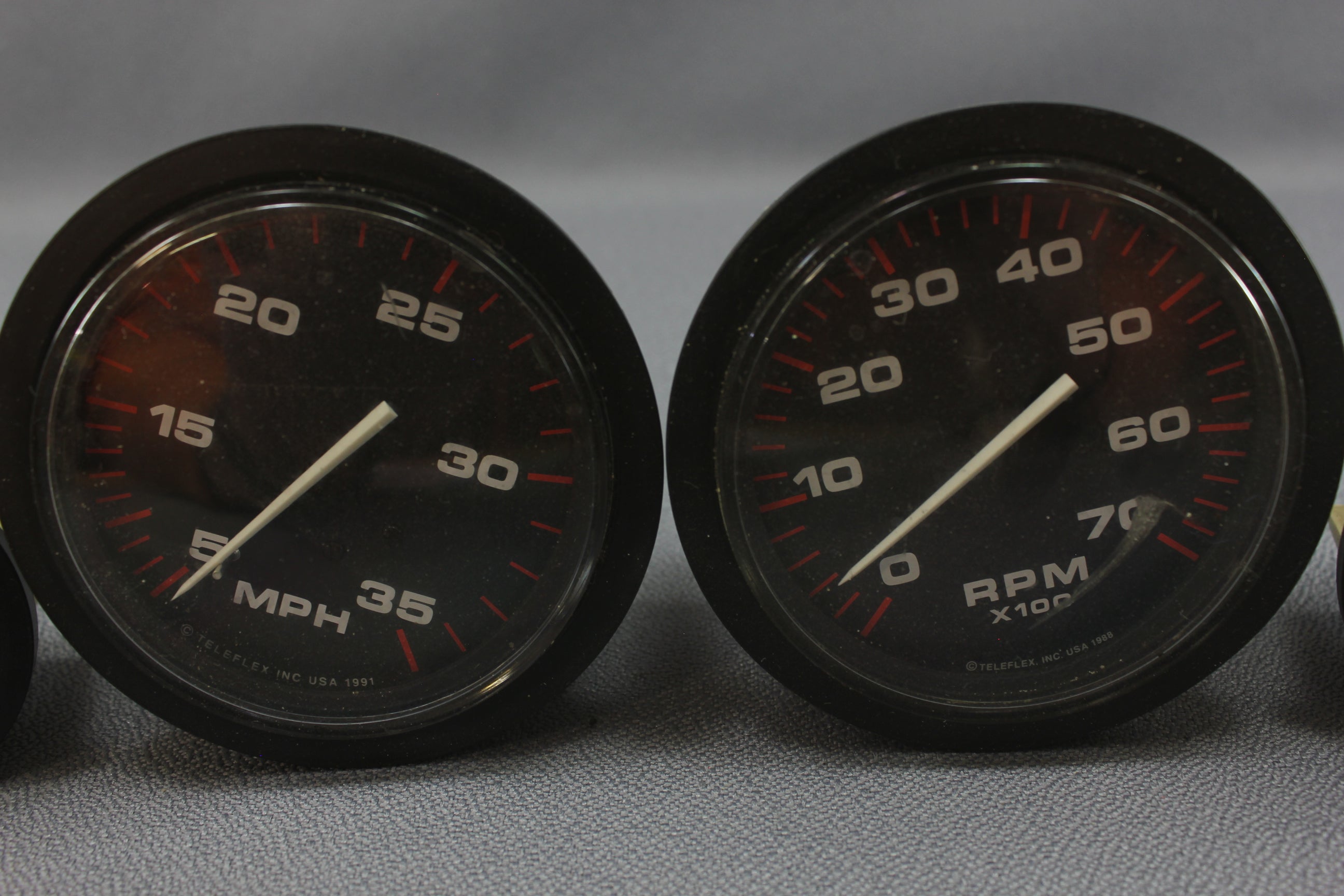 Boat Gauge Set Teleflex Outboard Gauges Bubble RPM Speedometer Voltage Fuel