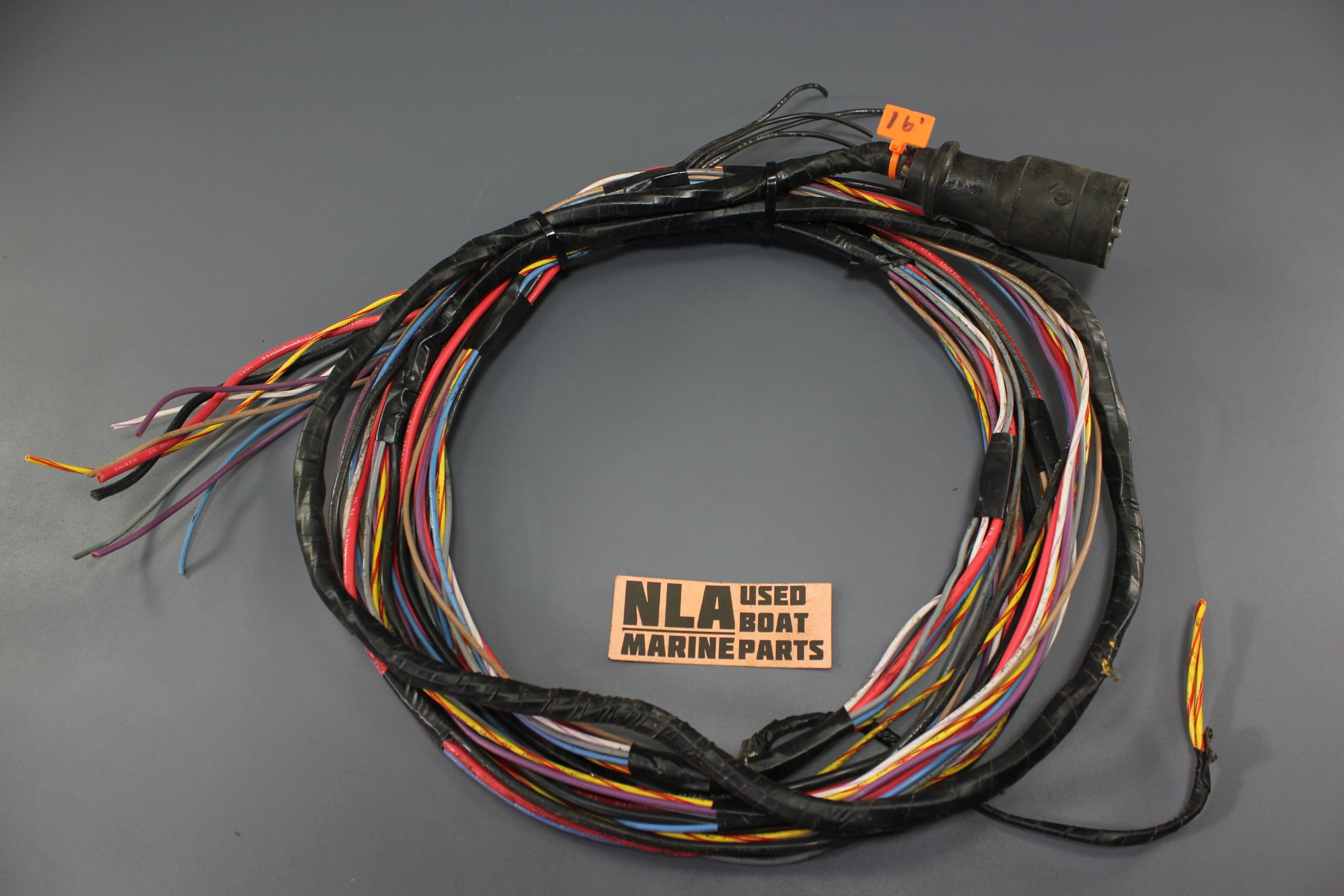 MerCruiser 16' 8-Pin Wire Wiring Harness Dash to Motor Gauges No Plug End