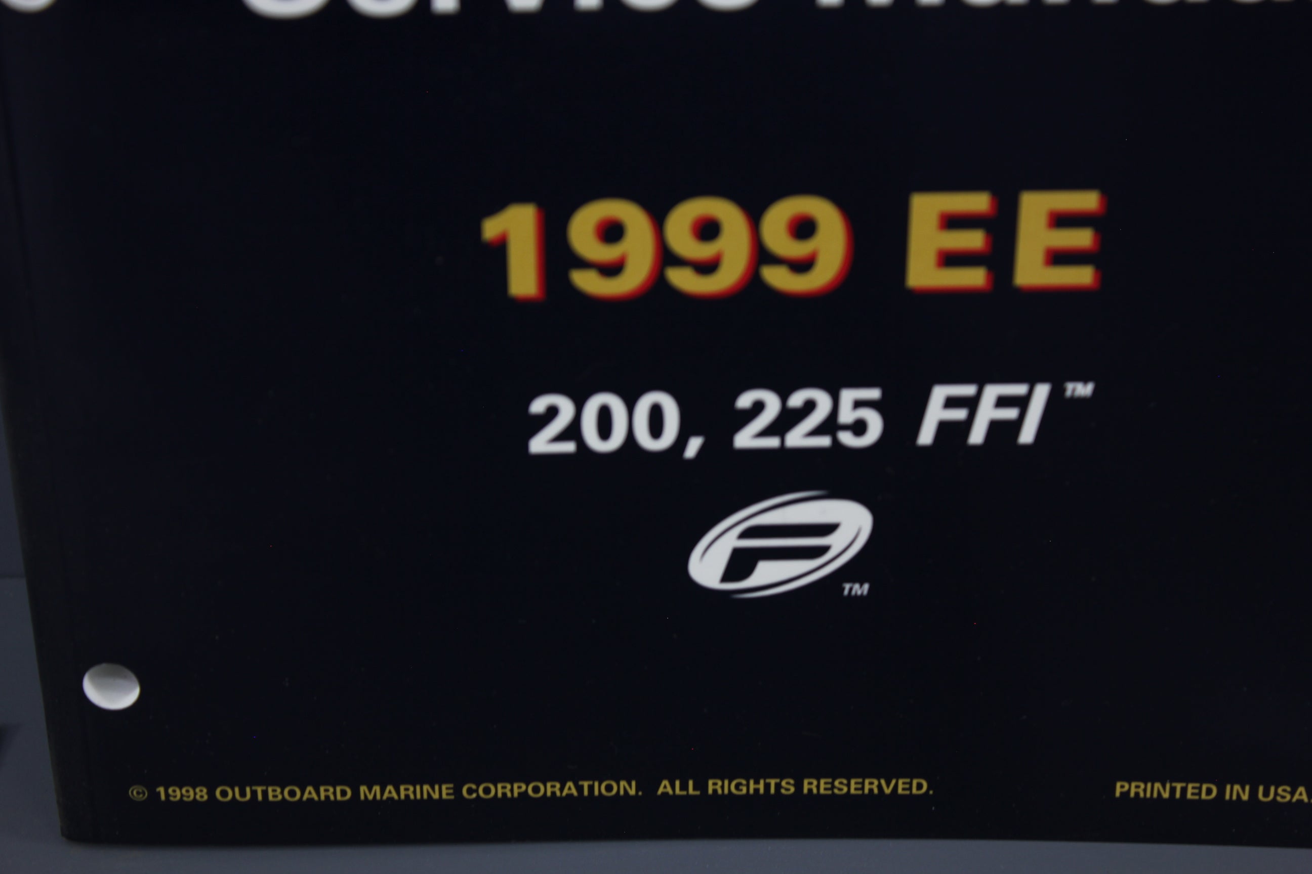 Evinrude Johnson P/N 787025 EE 200hp 225hp FFI 1999 90deg V6 Service Manual Shop