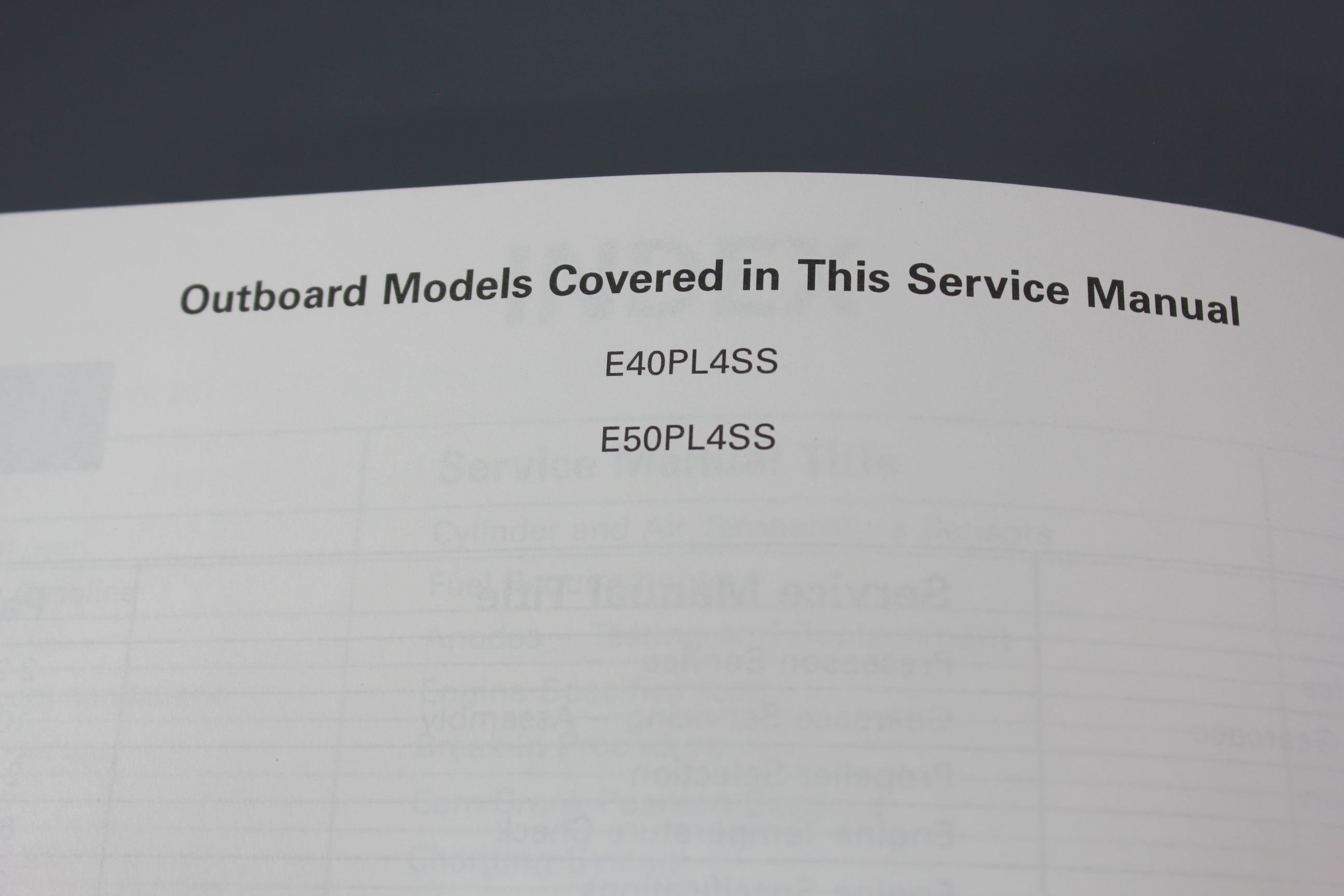 Evinrude Johnson P/N 787061 SS 40hp 50hp 2000 4-stroke Service Manual Shop