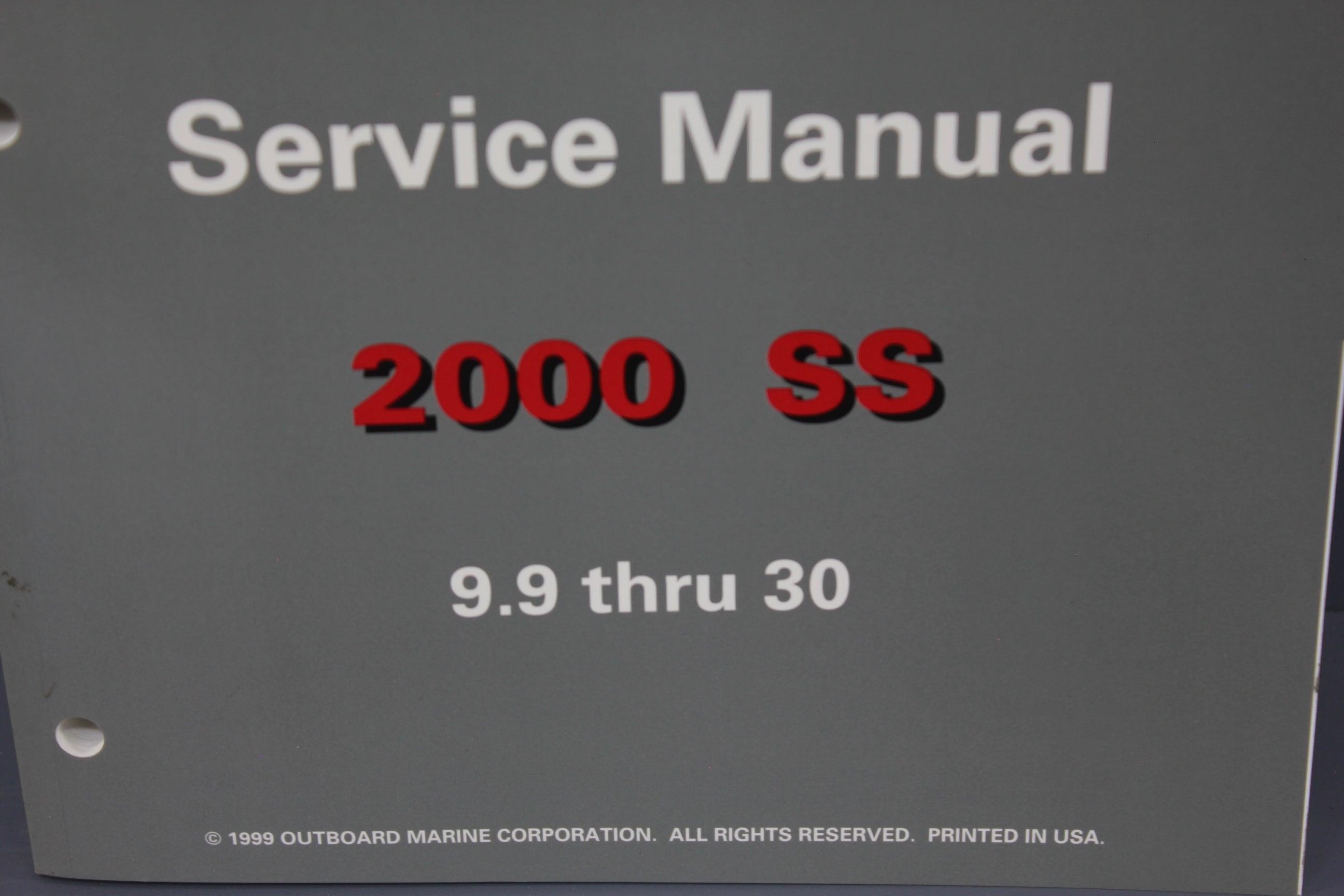 Johnson Evinrude P/N 787067 SS 9.9hp 15hp 25hp 30hp 2000 Service Manual Shop