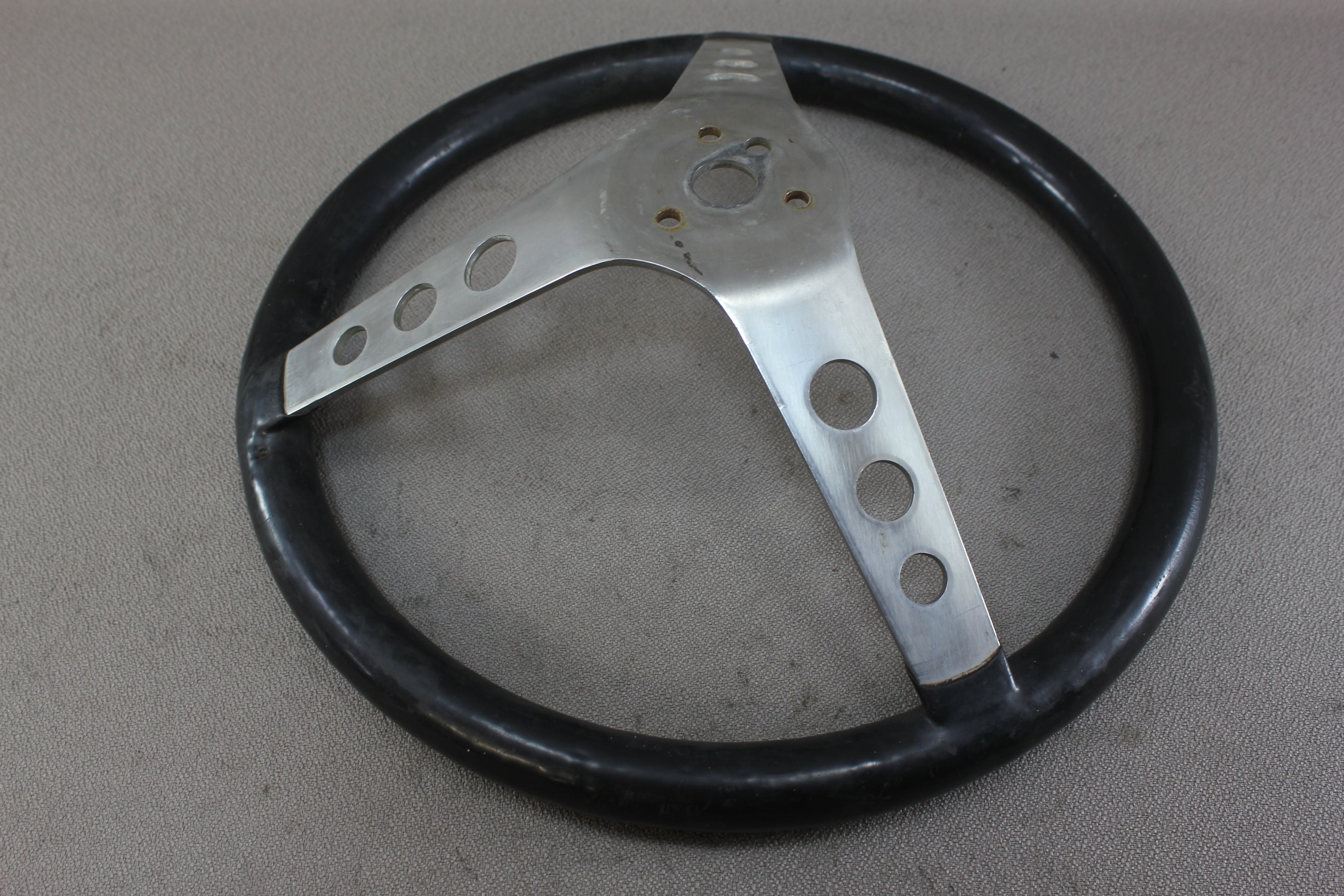 Boat Steering Wheel Grant Rubber Handle Stainless 3-Spoke Marine 80's Helm