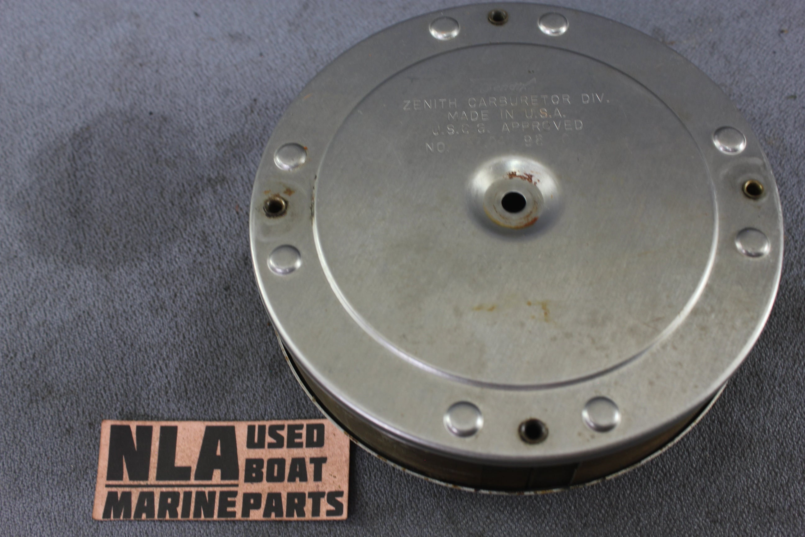 MerCruiser B175-42 Bendix Zenith Quadrajet Stainless Flame Arrestor Cover Carb