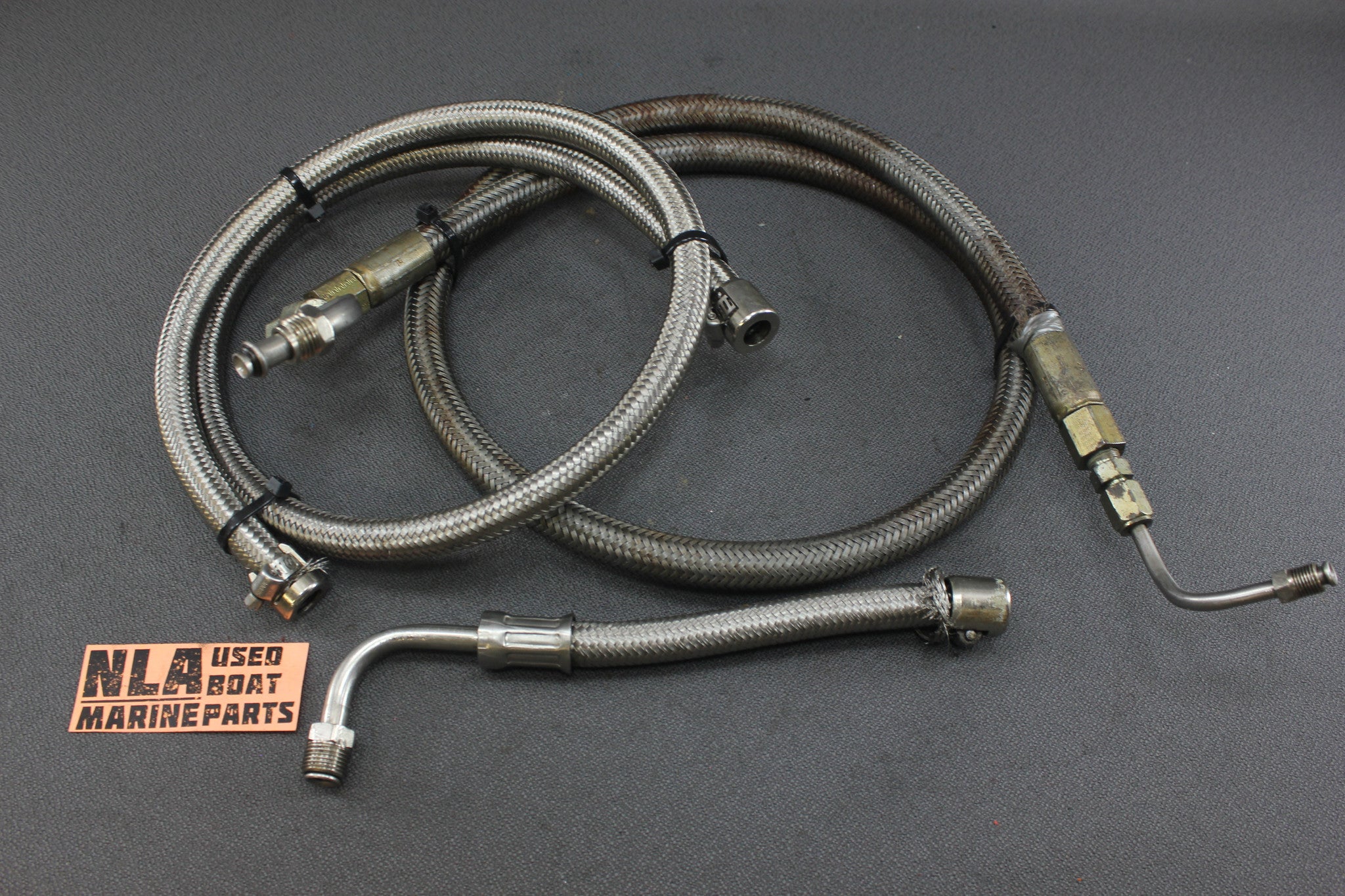 OMC King Cobra V8 350 5.7L 985547 985546 Power Steering Pressure Return Hose Set