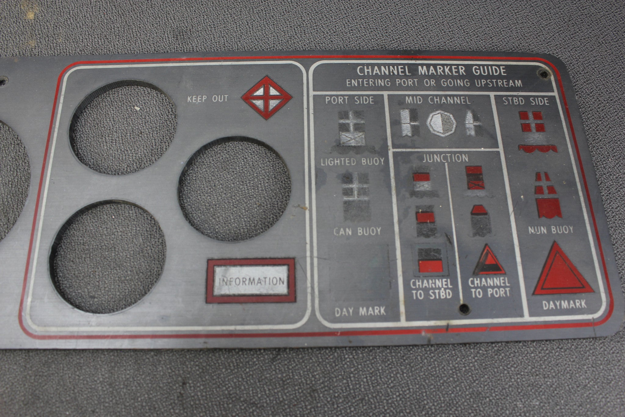 Boat Marine Chris Craft Scorpion Gauge Panel Cluster 23 3/4