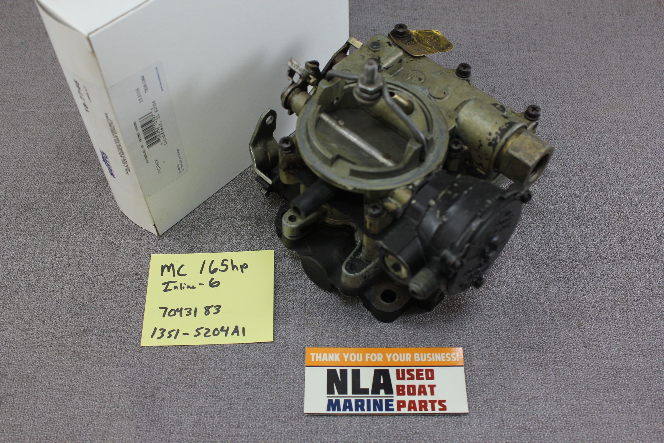 MerCruiser 1351-5204A1 Carburetor Assembly Rochester 2BBL 165hp 4.1L 6cyl 1970's