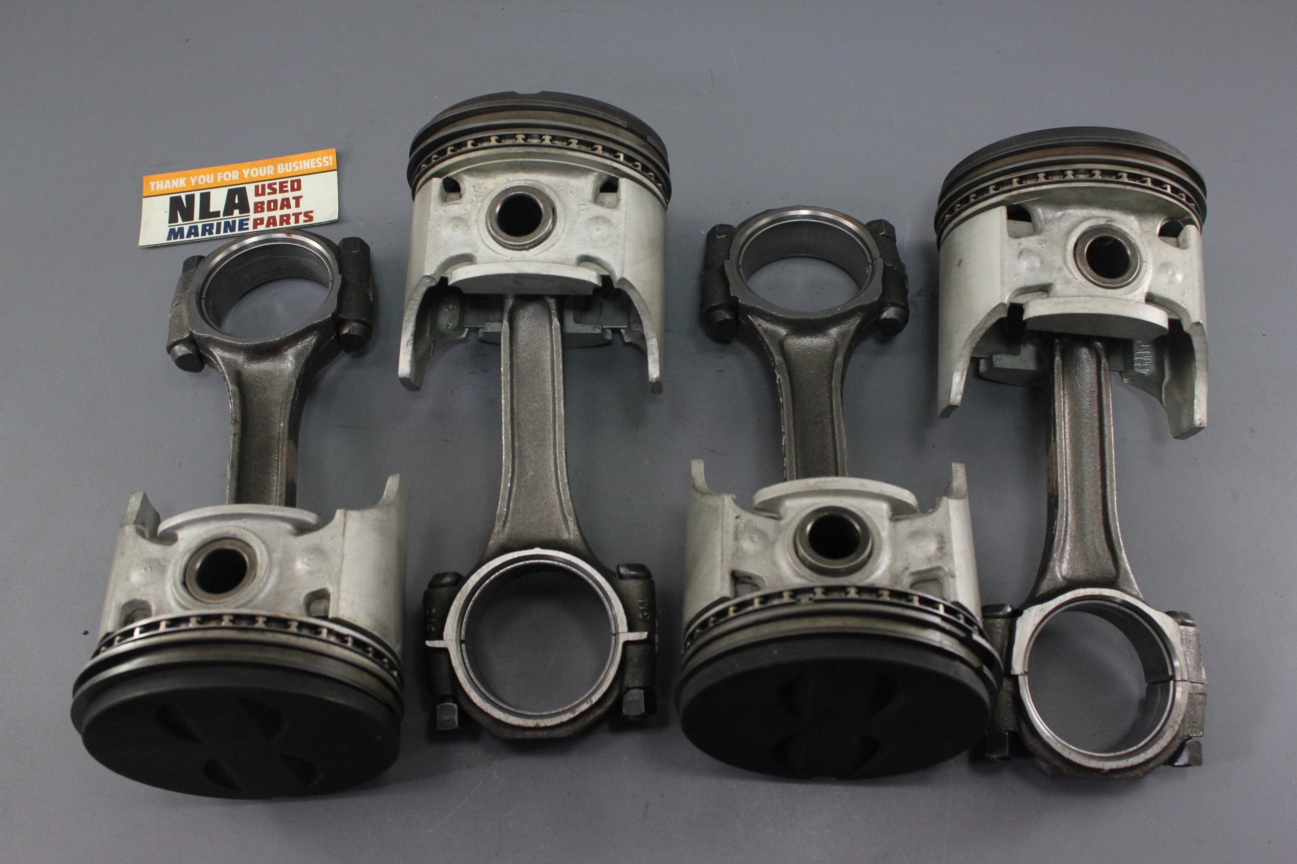 GM 2771318 Piston Connecting Rod Set MerCruiser 736-2343 2.5L 120hp 4cyl 153CID