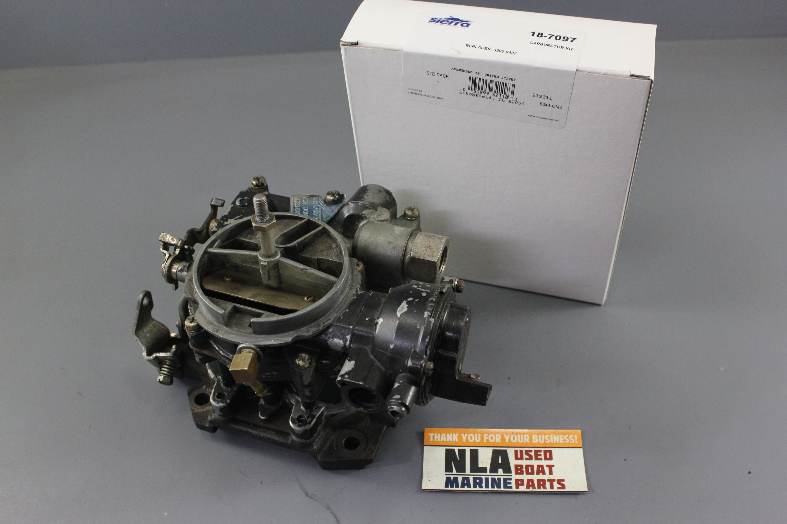 MerCruiser 1389-8489A5 4cyl 470 3.7L 170hp Carburetor MerCarb 2bbl 1983-1984