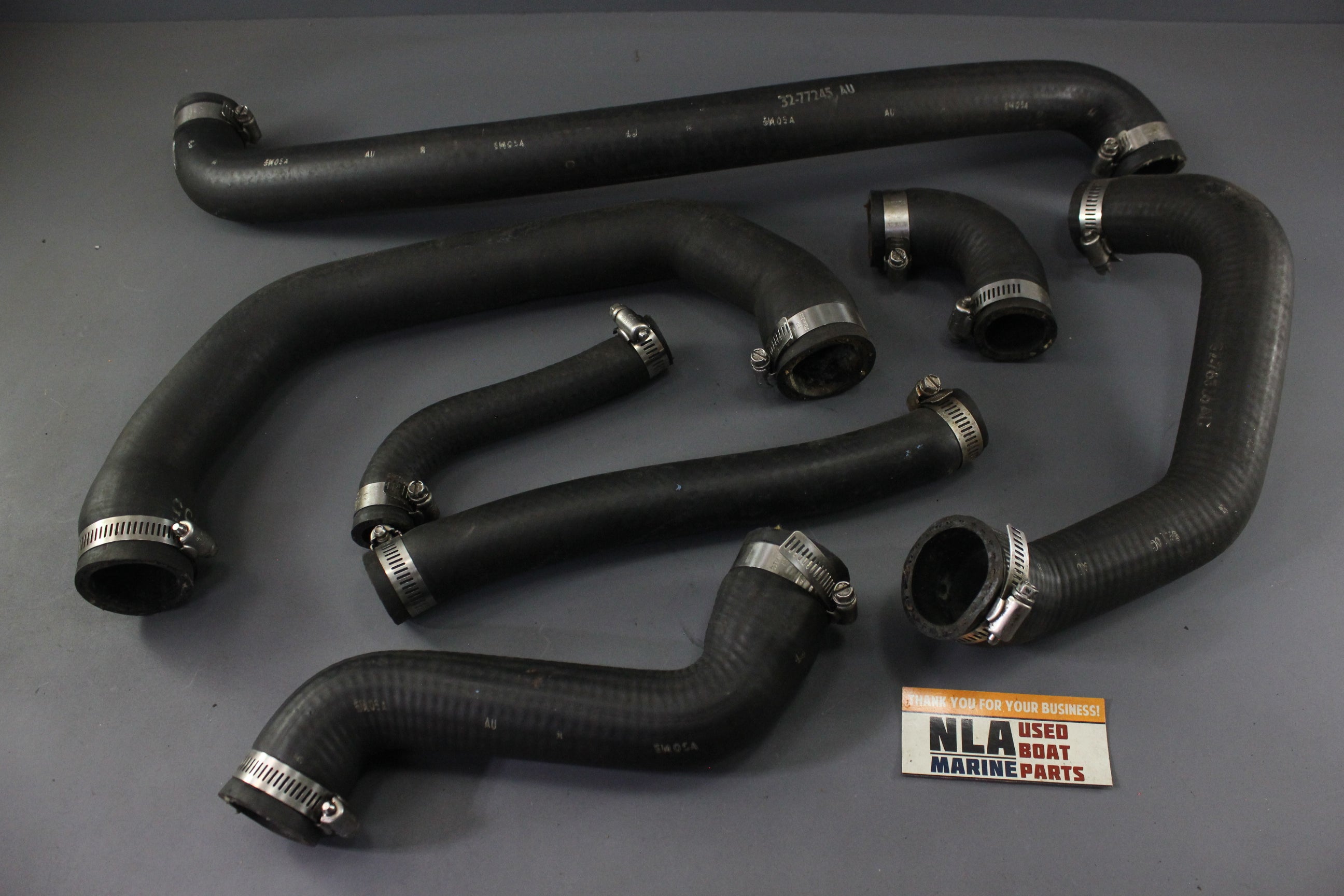 MerCruiser 32-77245 470 W/O PS 170hp 3.7L Heat Exchanger Cooling Hoses Set 83-89