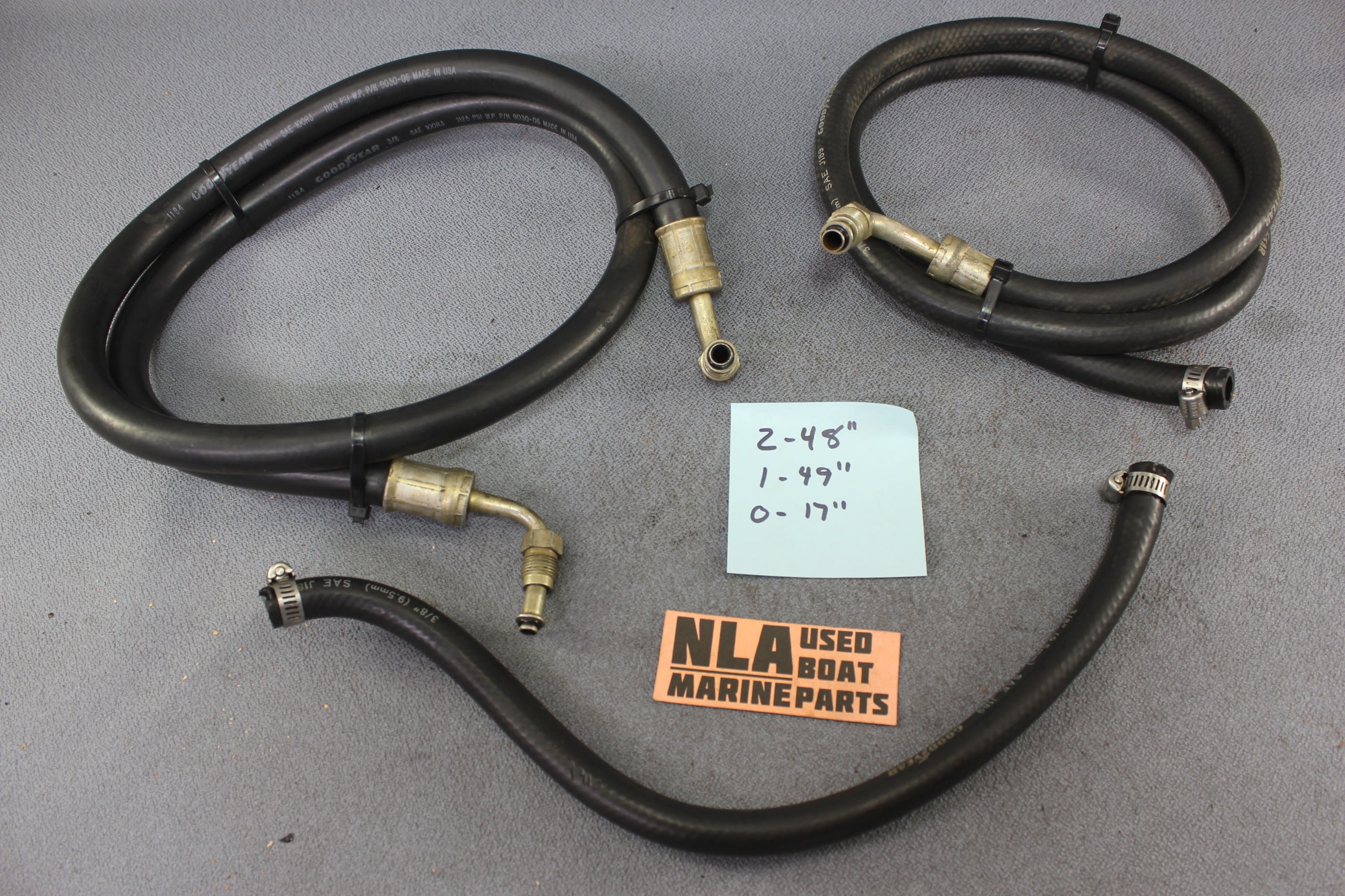 MerCruiser 32-806221-42 32-806222-16 5.0L 5.7L 305 350 V8 Power Steering Hoses