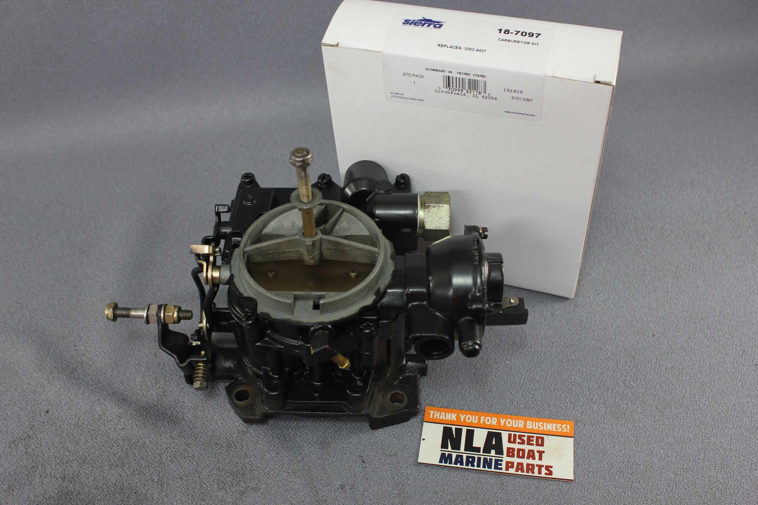 MerCruiser 3304-9353 3304-9565A1 MCM 185 MerCarb Carburetor Assembly GM 4.3L V6