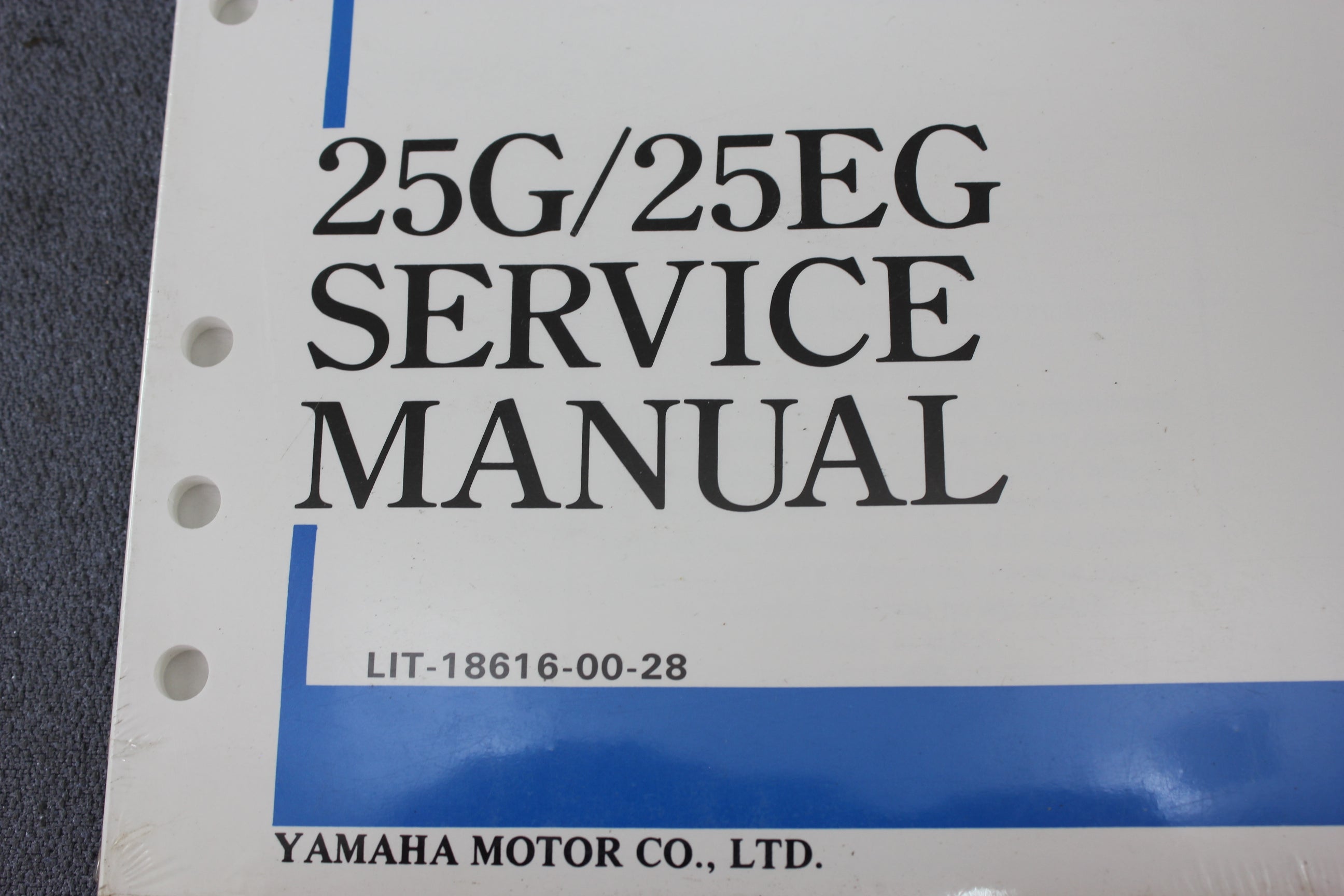 Yamaha Outboard Lit-18616-00-28 25G 25EG 25hp Repair Shop Service Manual Fix NEW