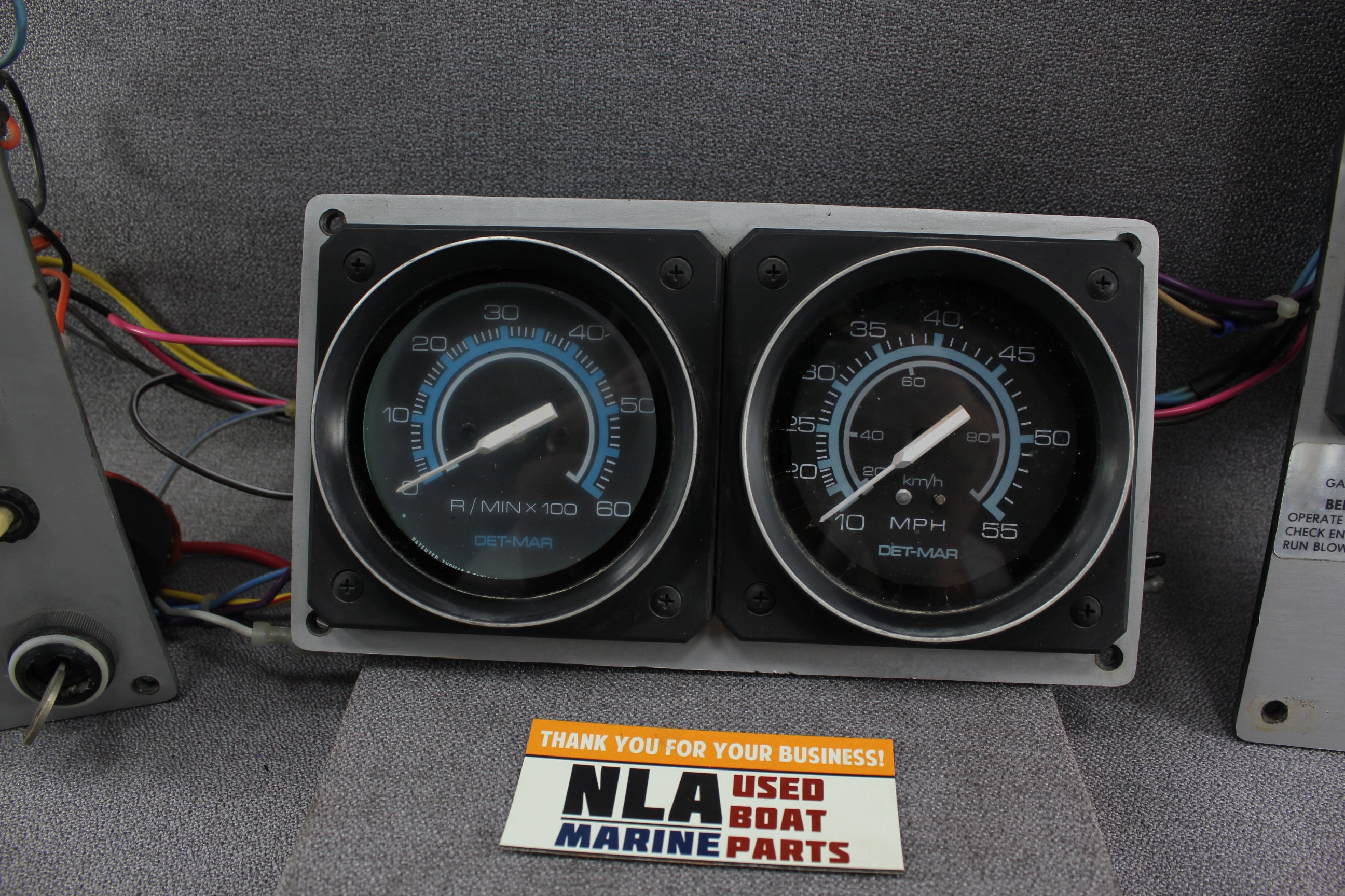 Boat Marine Panel Gauges Cluster Dash DET-MAR RPM Speedometer Tachometer Temp