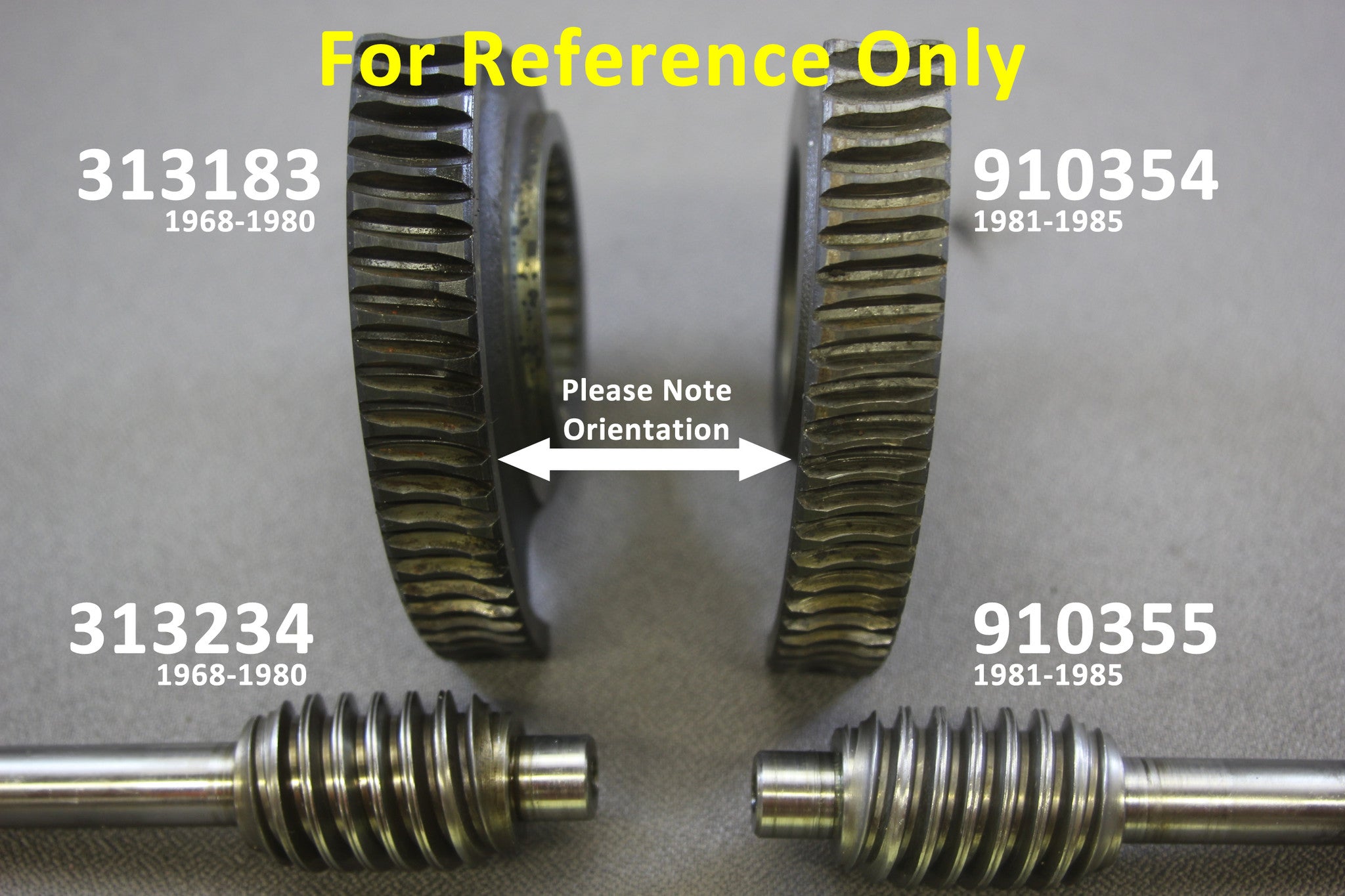 OMC 910354 910355 313235 Stringer Upper Steering Worm Gear case Wheel Sterndrive