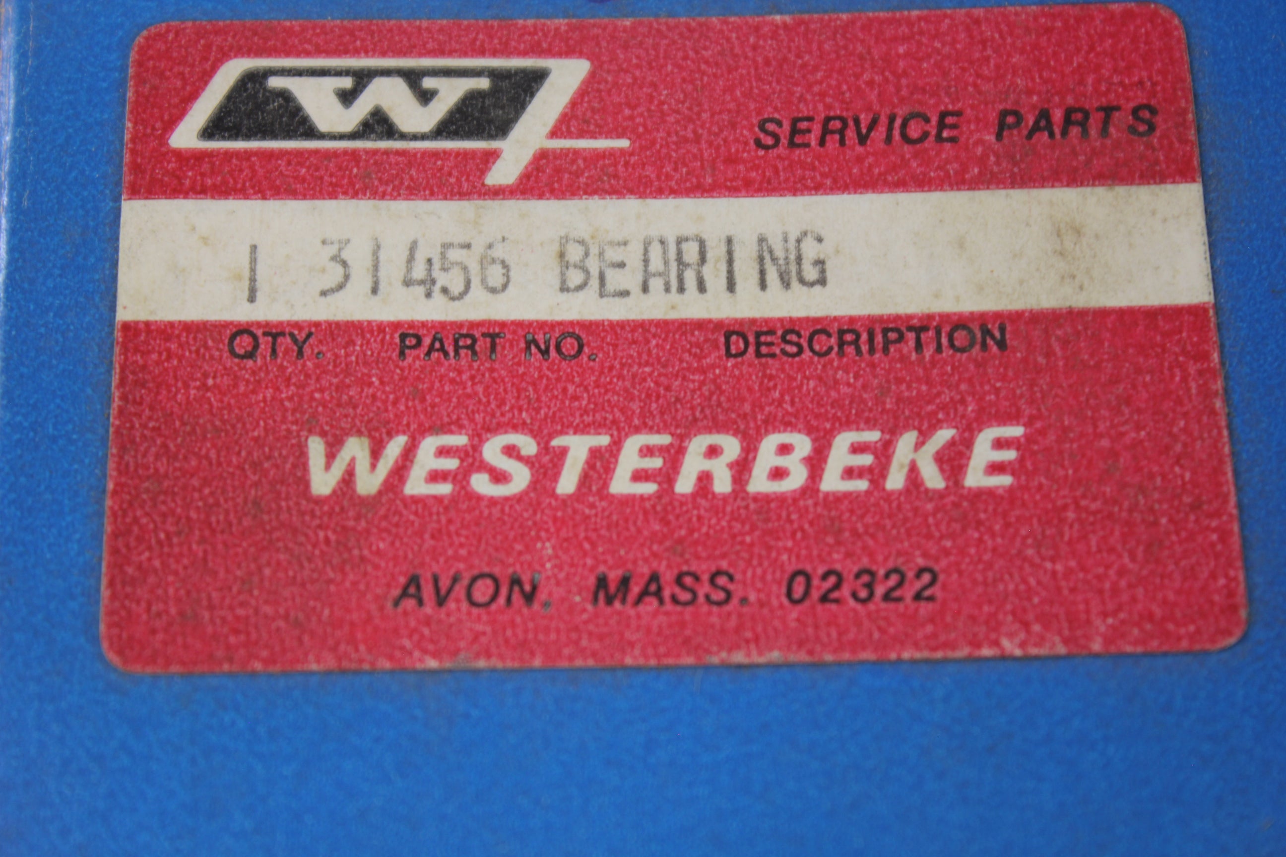 Westerbeke Universal 31456 Bearing Generator Marine Engines NLA