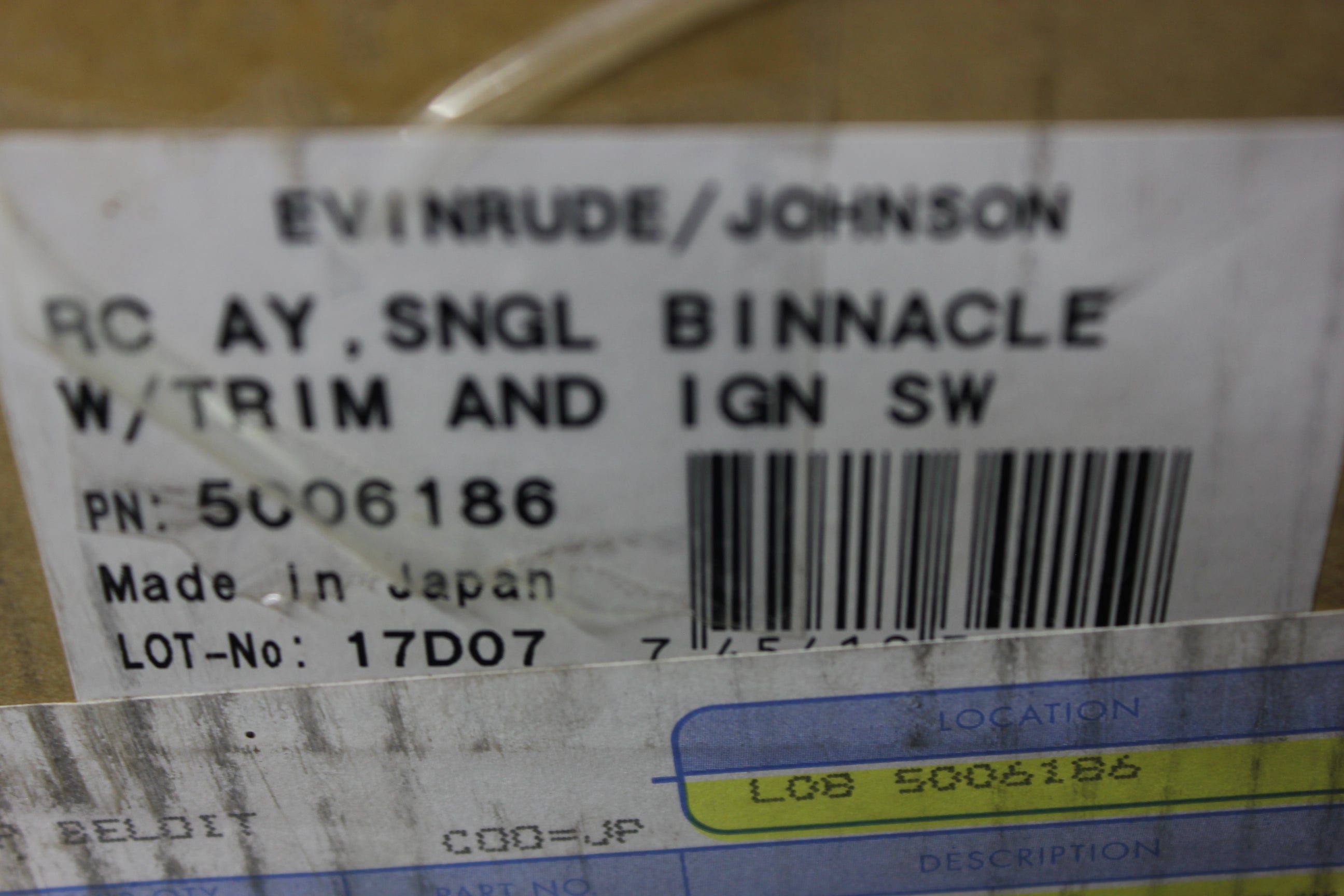 Johnson Evinrude BRP 5006186 OEM Binnacle Console Outboard Remote Control Box