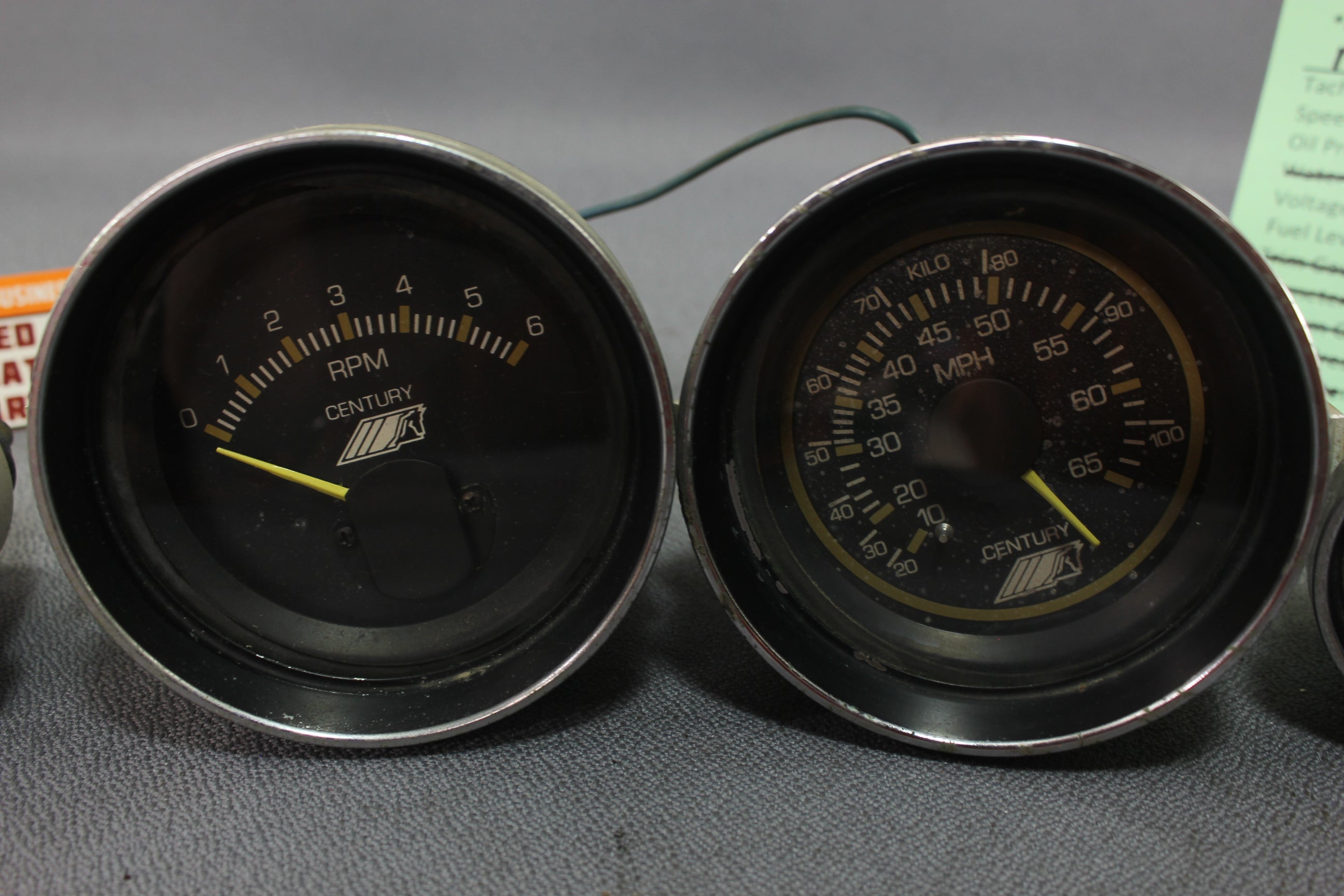 Boat Gauge Set Medallion Century Gauges RPM Tachometer Fuel Level Voltage Oil