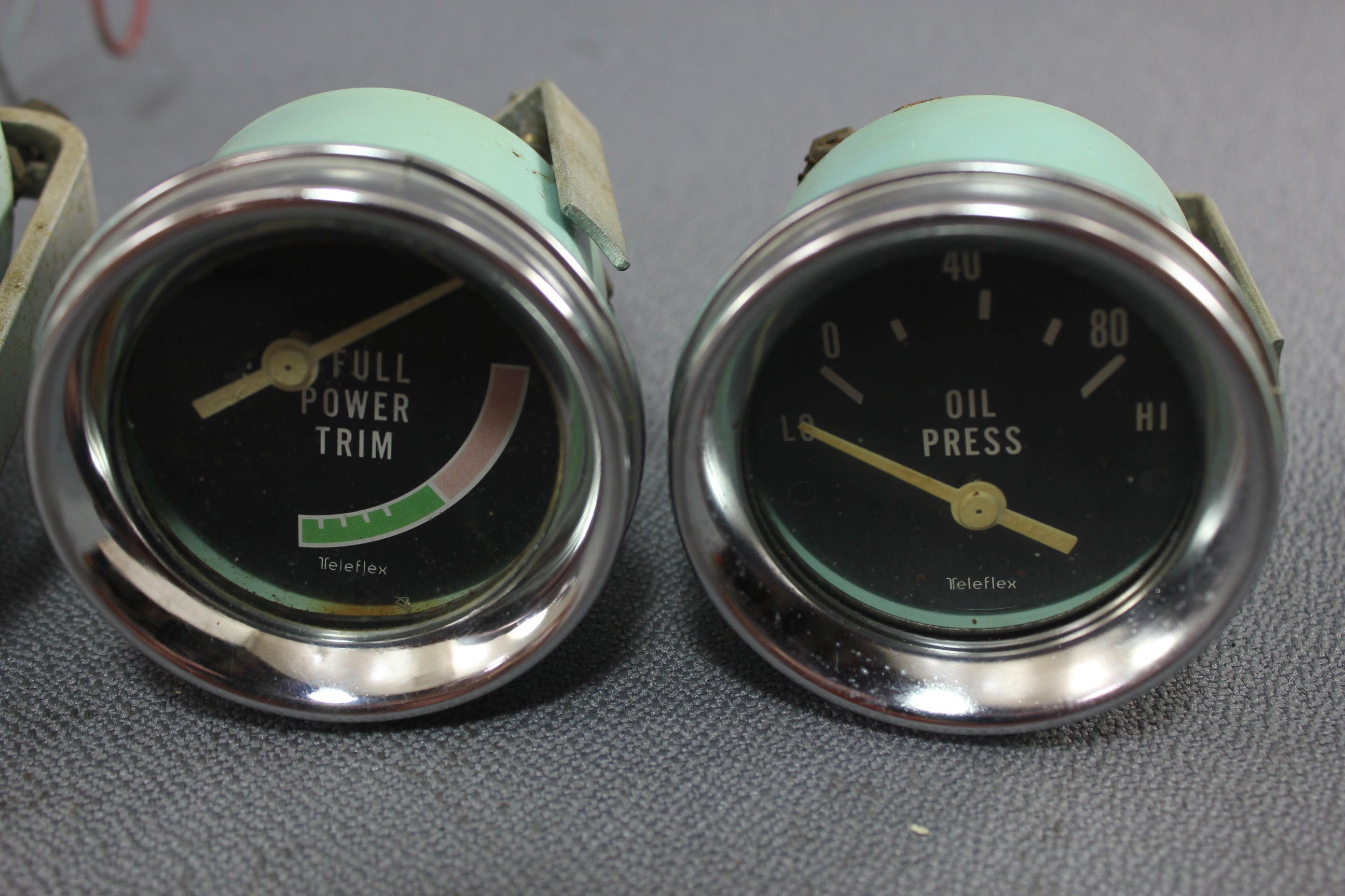 Boat Gauge Set Teleflex Gauges RPM Tachometer Water Temp Oil Fuel Trim