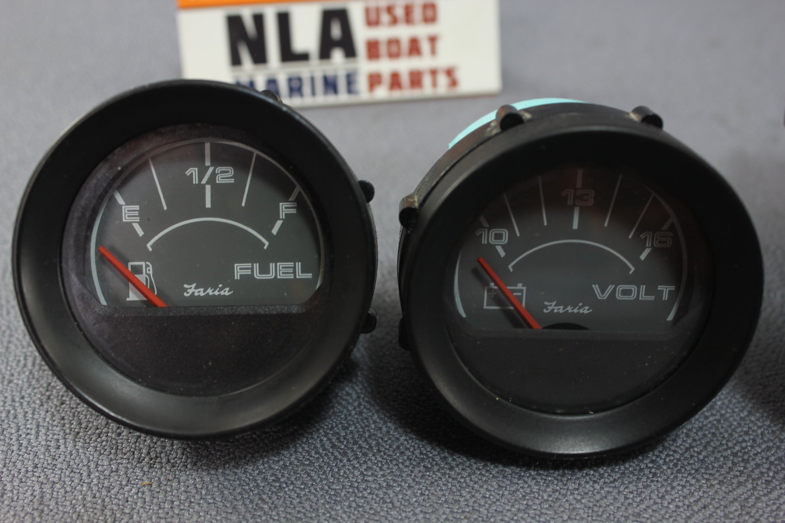 Boat Gauges Set Faria Gray Face Speedometer RPM Tachometer Fuel Gauge Water Temp