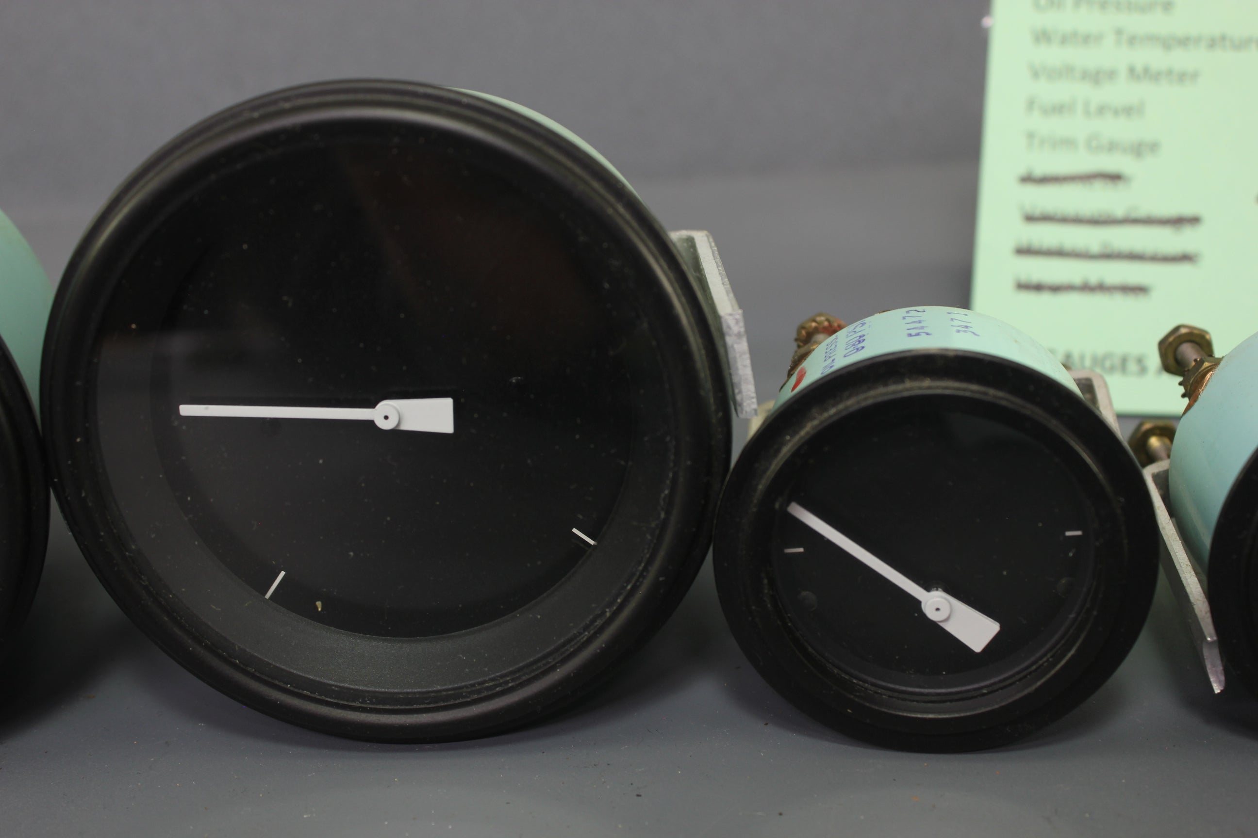 Larson Boat Gauge Set Teleflex Black Blank Face White Needle RPM Speedometer RPM