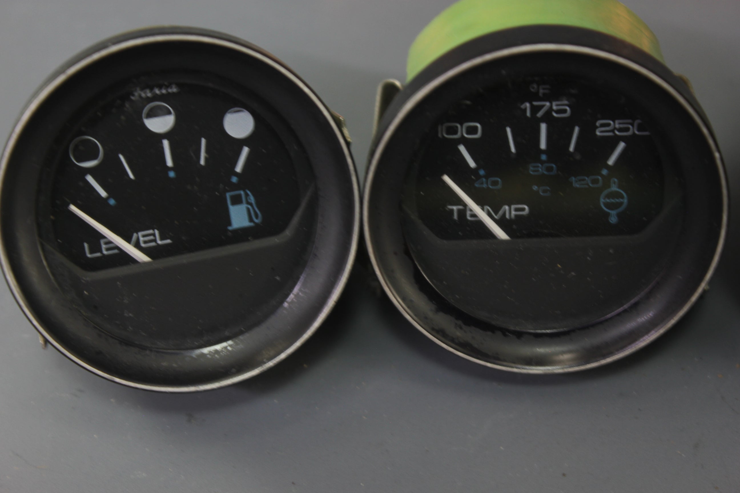 Boat Gauges Set Faria Black Blue Speedo RPM Tachometer Fuel Gauge Water Temp