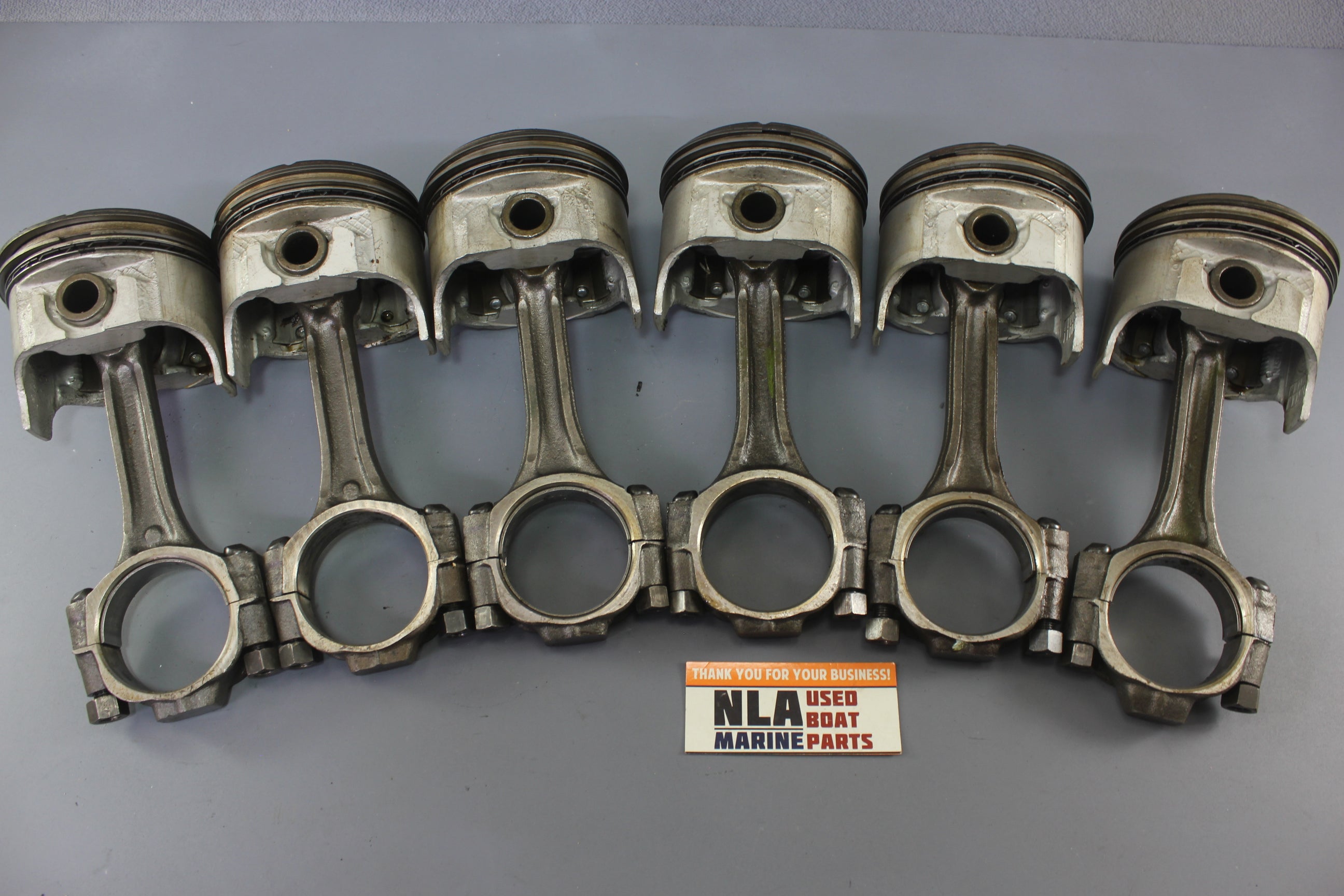 OMC MerCruiser GM 14006722 14053831 Piston Connecting Rod Set 3.8L V6 229 Engine