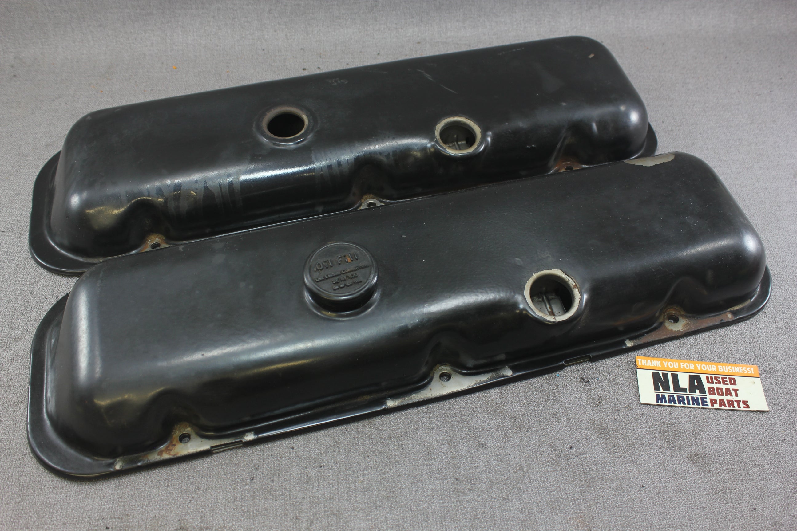 Chevy GM Steel Valve Rocker Covers Older BBC 454 502 1980s 7.4L 8.2L MerCruiser?