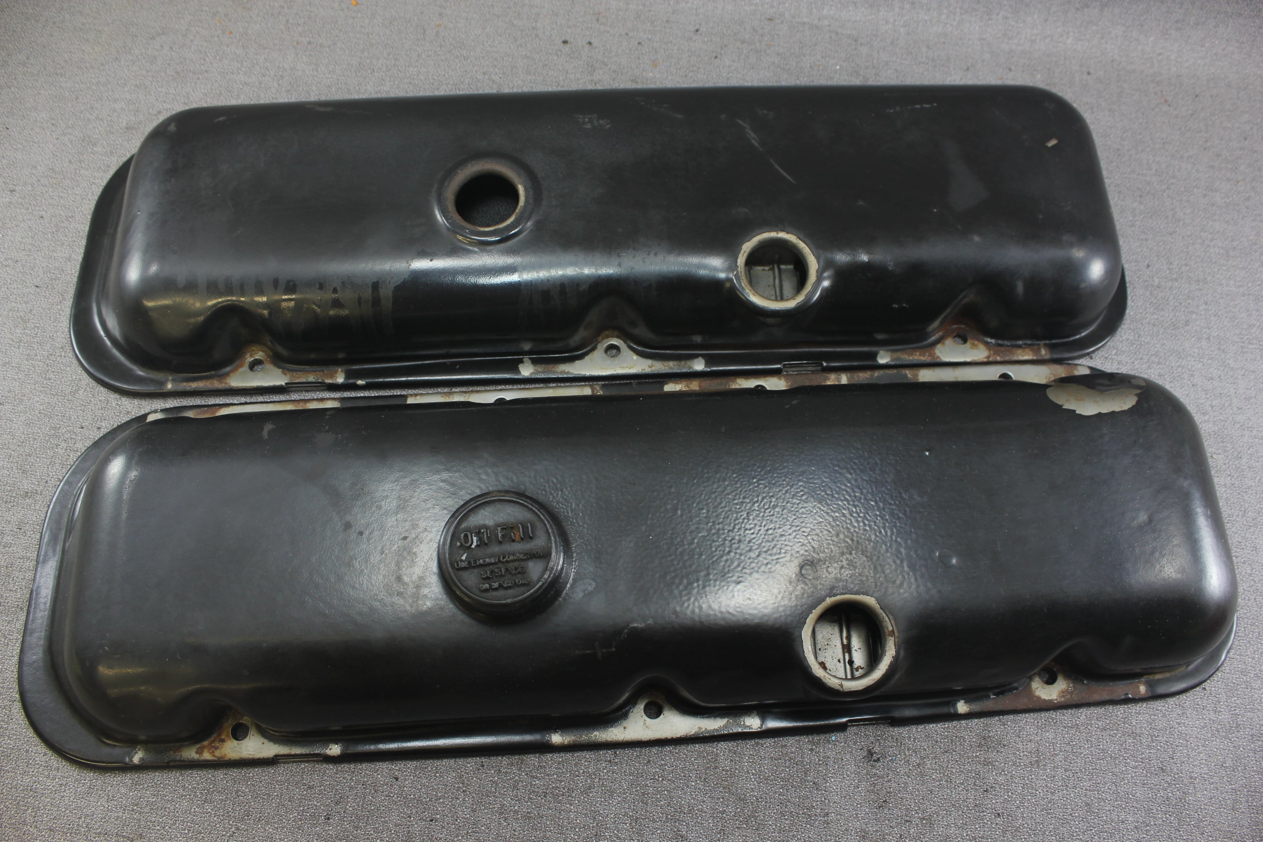 Chevy GM Steel Valve Rocker Covers Older BBC 454 502 1980s 7.4L 8.2L MerCruiser?