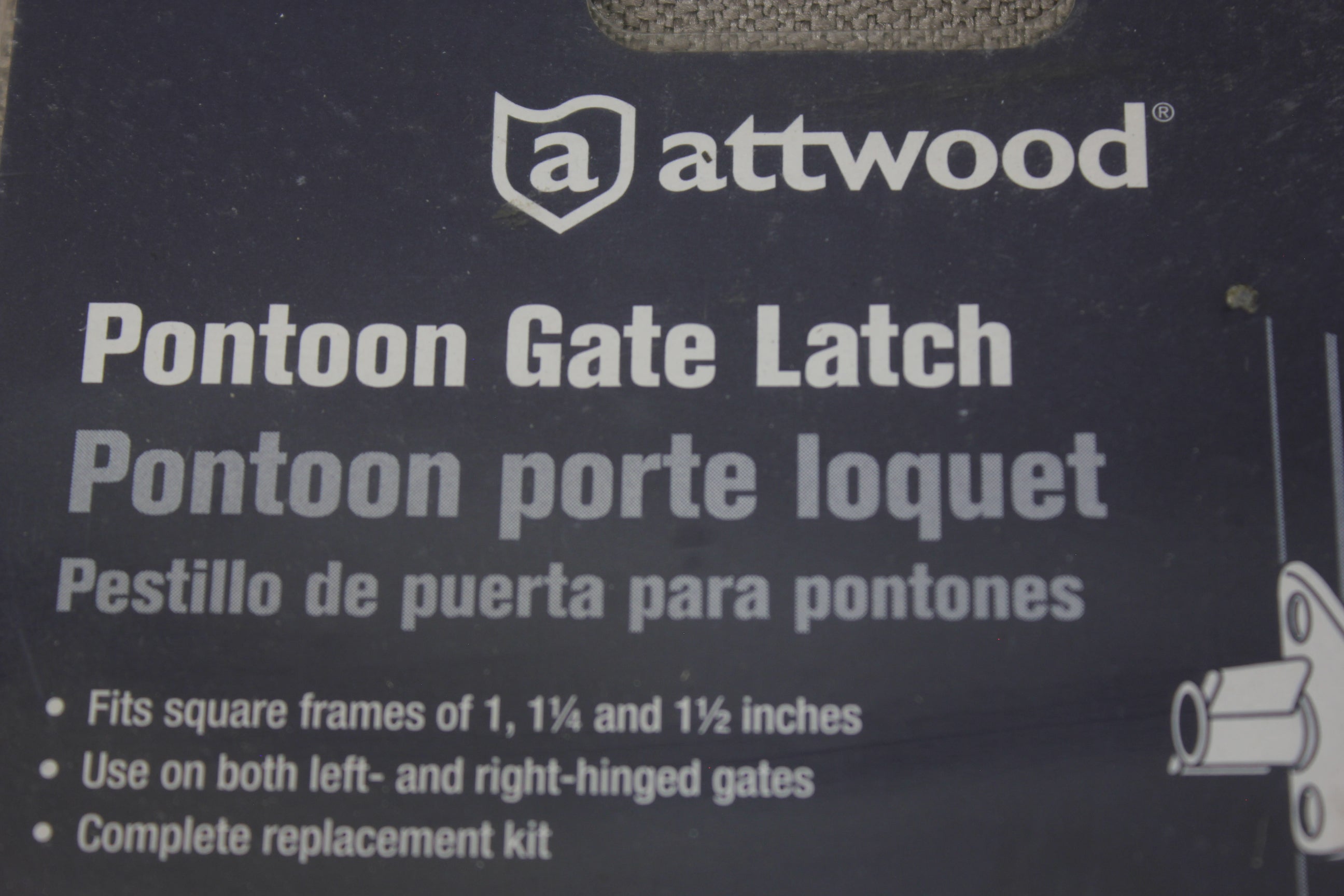 Attwood 11404-6 Pontoon Boat Gate Latch Lock Square Frame Door Marine White