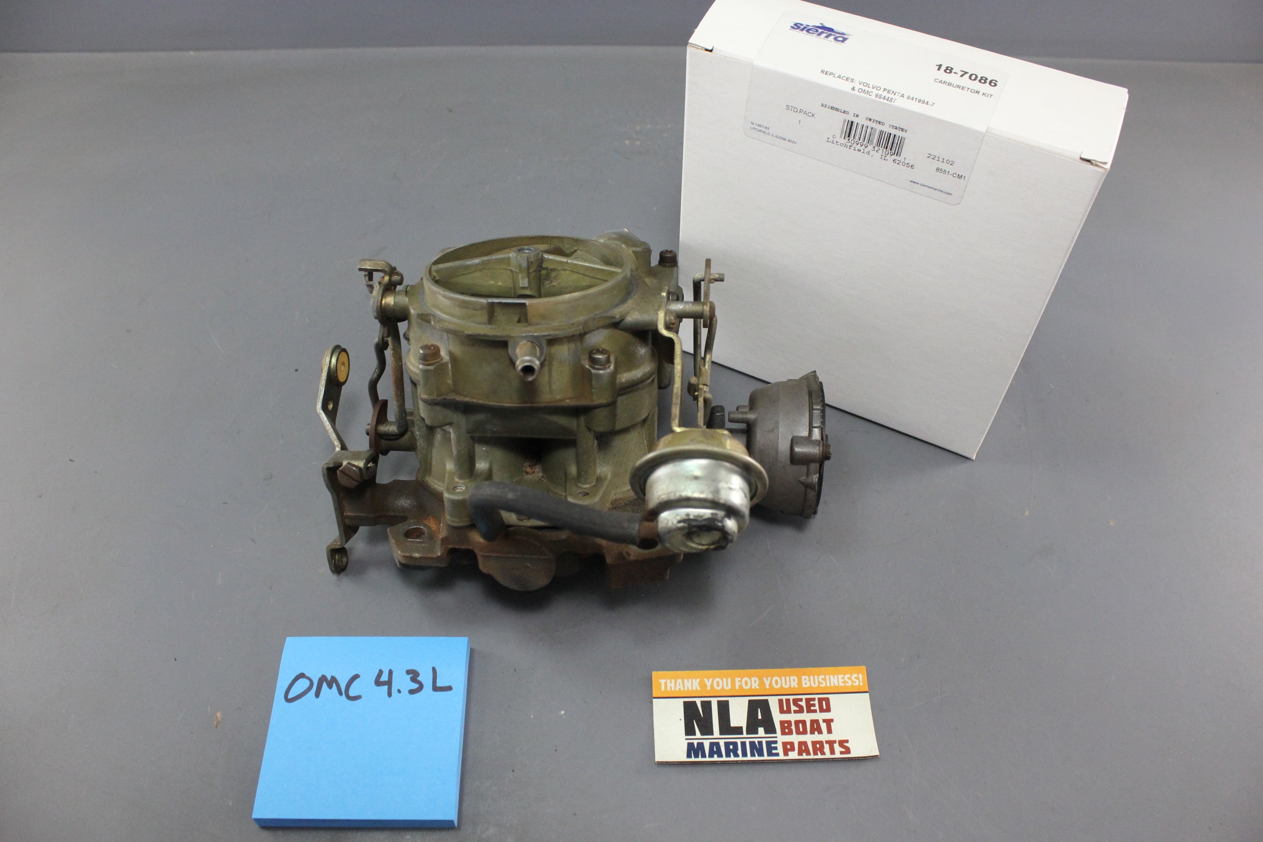 OMC 0988201 988201 Cobra 0983850 Cobra 4.3L V6 Carburetor Carb Rochester 2-BBL