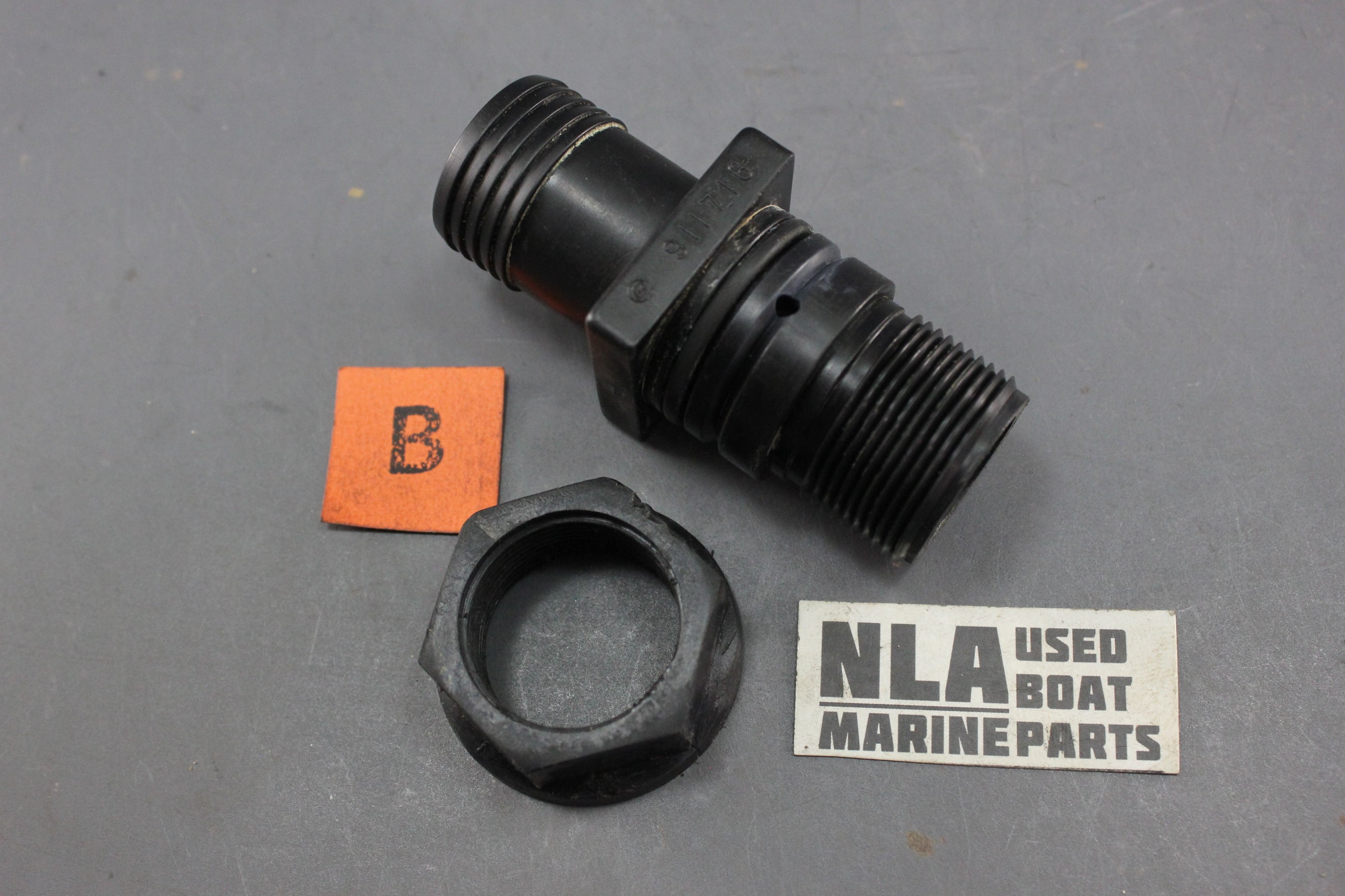 OMC 0911716 911716 Cobra Water Inlet Intake Tube Hose Nipple Nut 1986-93 Gimbal