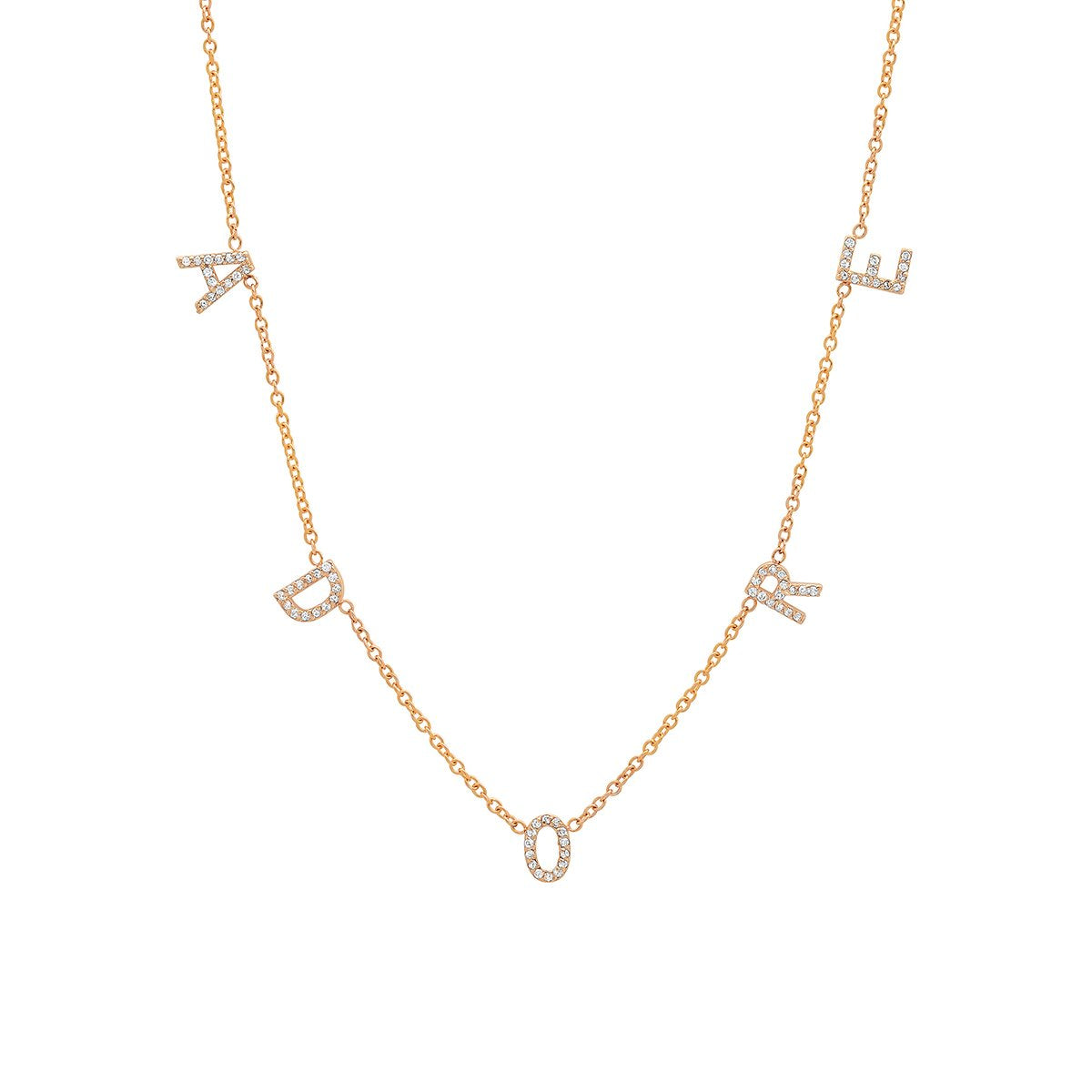 THE ORIGINAL DIAMOND SPACED LETTER NECKLACE® – BYCHARI