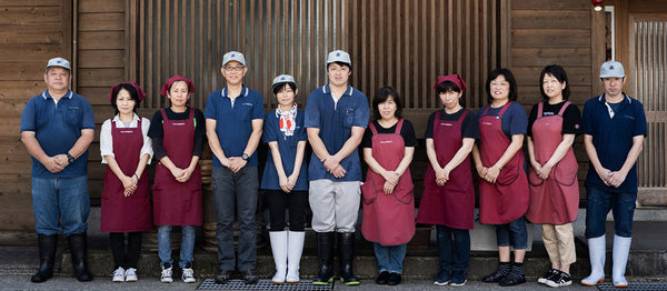The team at Marusho that produce Tosazu dashi vinegar